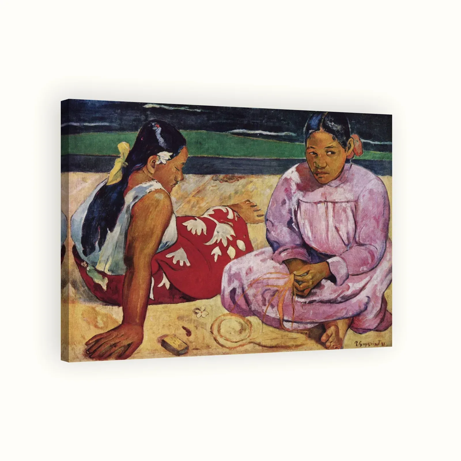 Tahitian Women on the Beach by Paul Gauguin, 1890: Stretched canvas