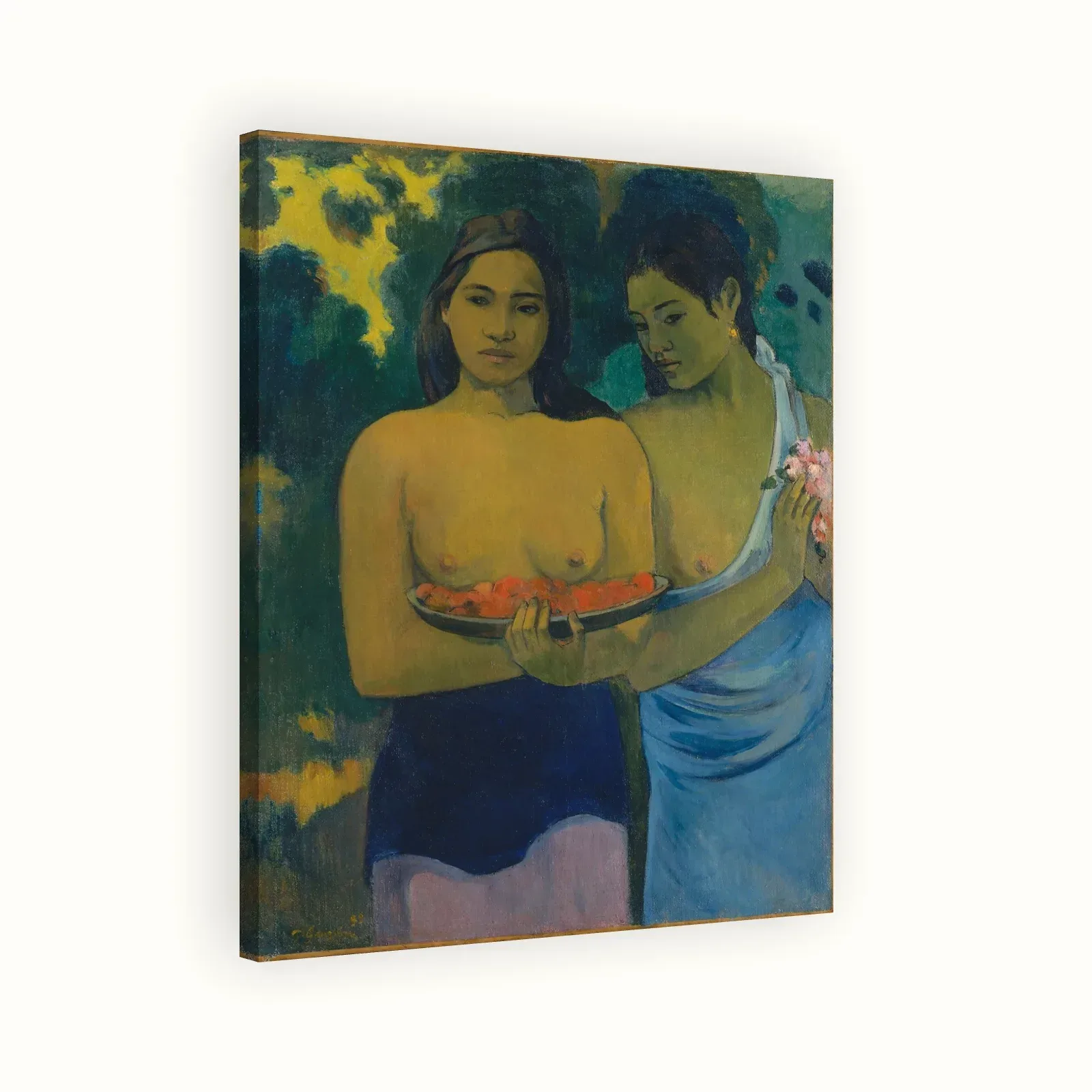 Two Tahitian Women by Paul Gauguin, 1899: Stretched canvas