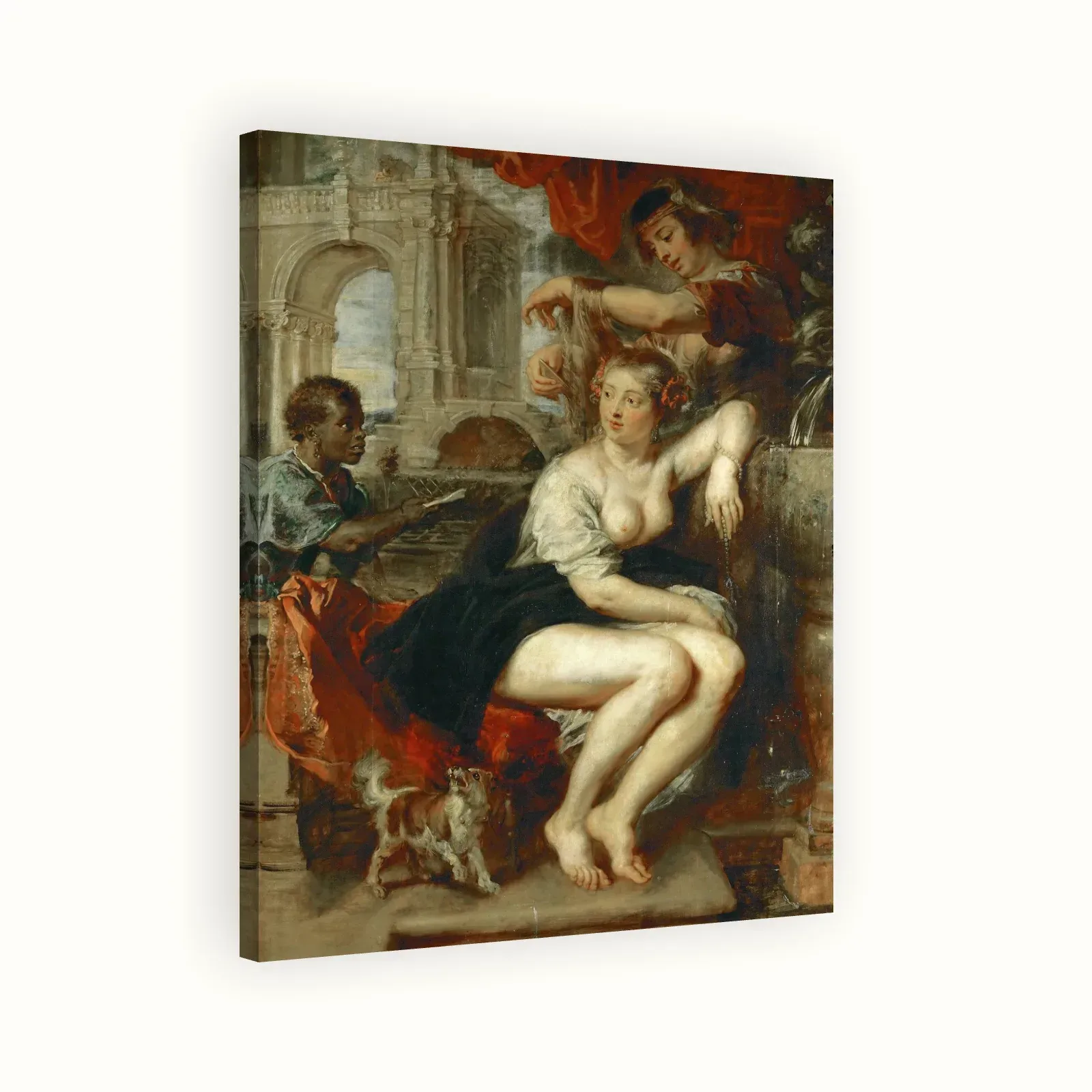 Bathsheba at the Fountain by Peter Paul Rubens, c. 1635: Stretched canvas