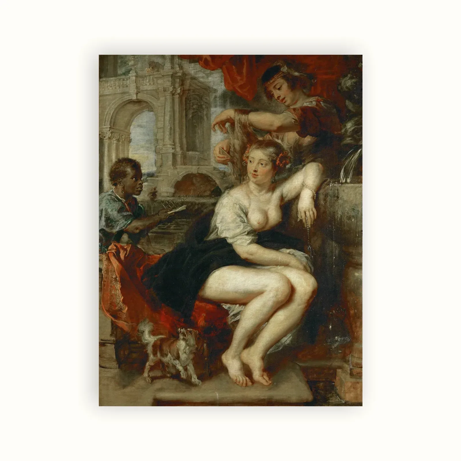 Bathsheba at the Fountain by Peter Paul Rubens, c. 1635: as a fine art print