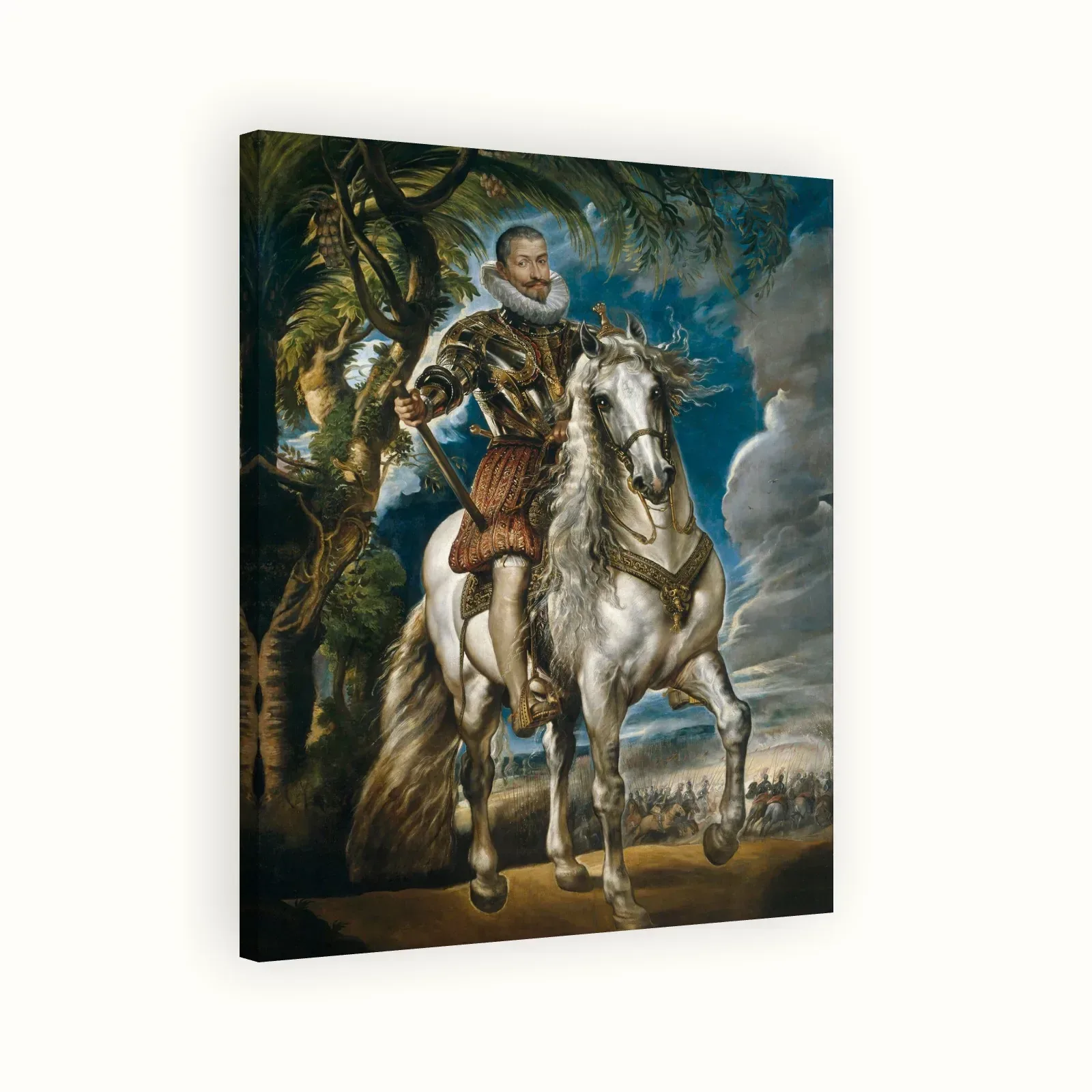 Equestrian portrait of Francisco Gómez de Sandoval-Rojas y Borjas, Duque de Lerma by Peter Paul Rubens, 1603: Stretched canvas