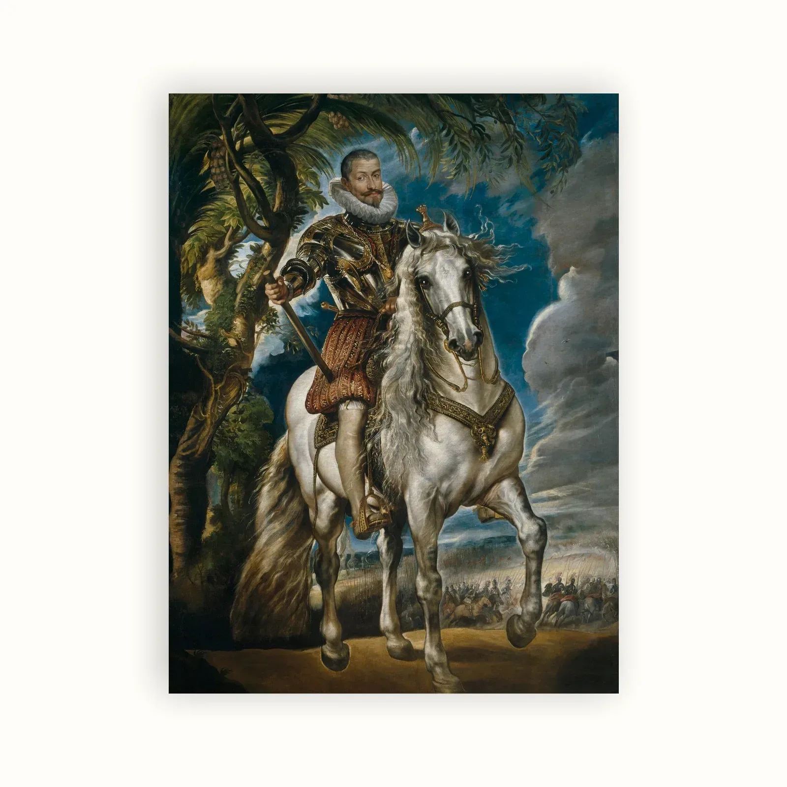 Equestrian portrait of Francisco Gómez de Sandoval-Rojas y Borjas, Duque de Lerma by Peter Paul Rubens, 1603: as a fine art print
