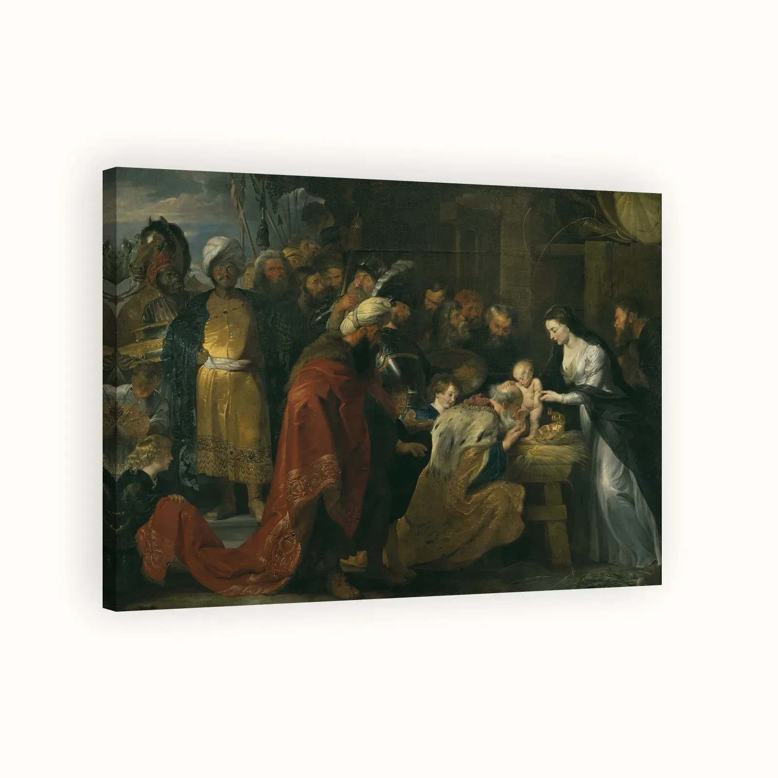 The Adoration of the Magi by Peter Paul Rubens, 1617–1618: Stretched canvas