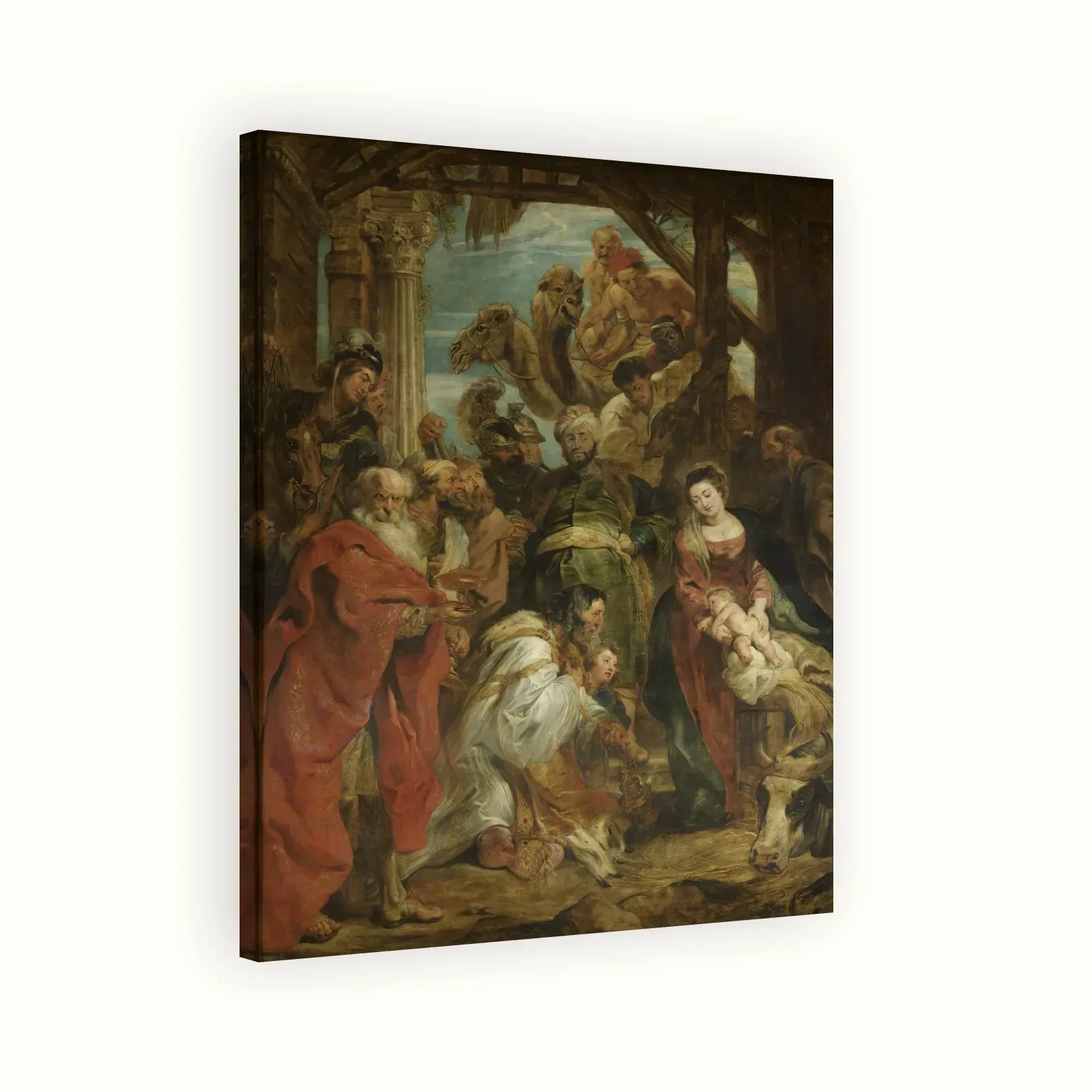 The adoration of the Magi by Peter Paul Rubens, 1624: Stretched canvas