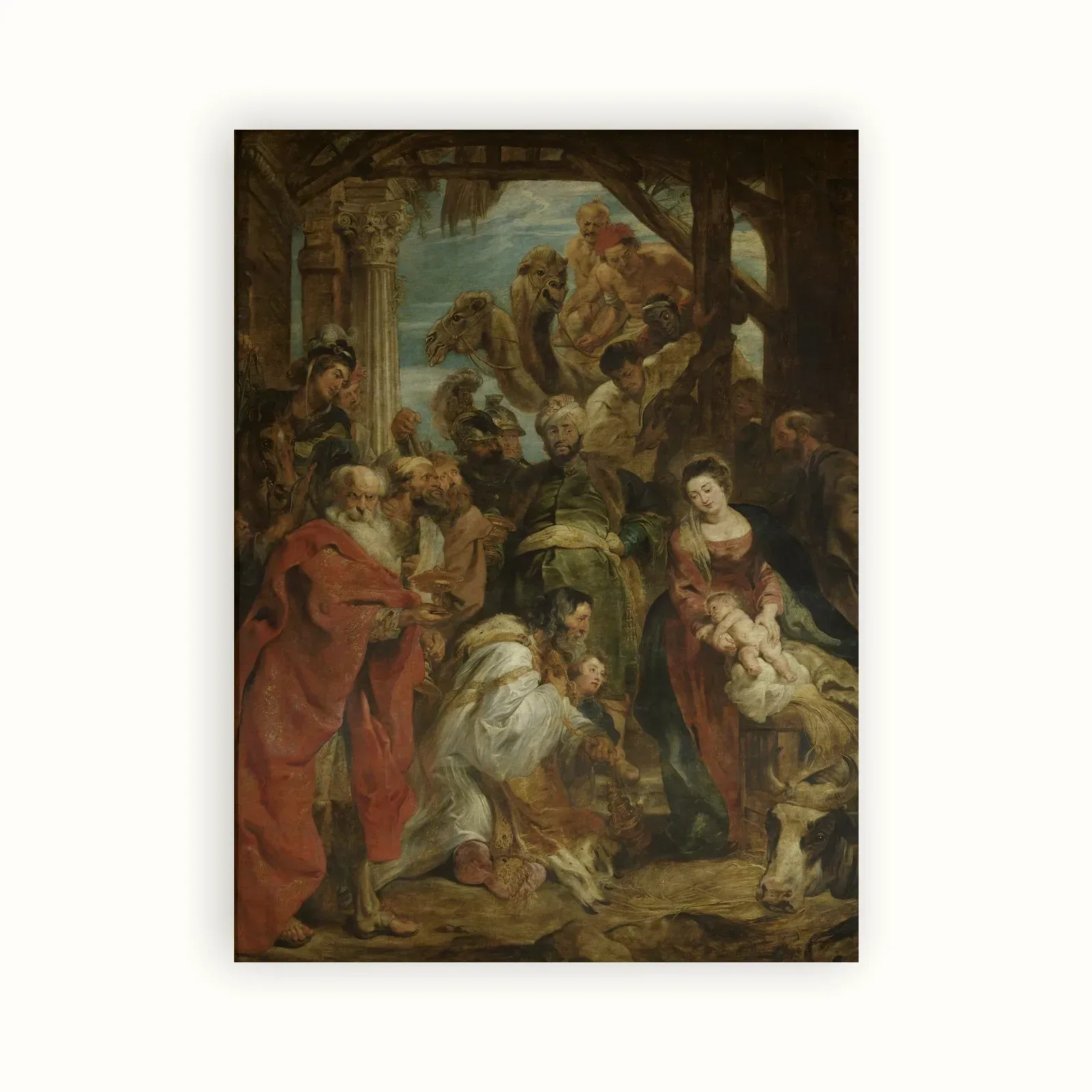 The adoration of the Magi by Peter Paul Rubens, 1624: as a fine art print