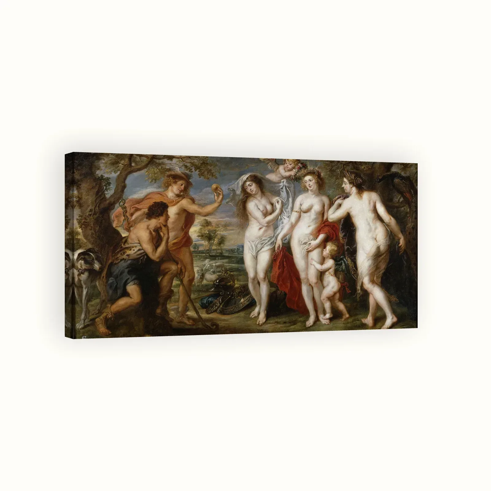 The Judgement of Paris by Peter Paul Rubens, 1636: Stretched canvas