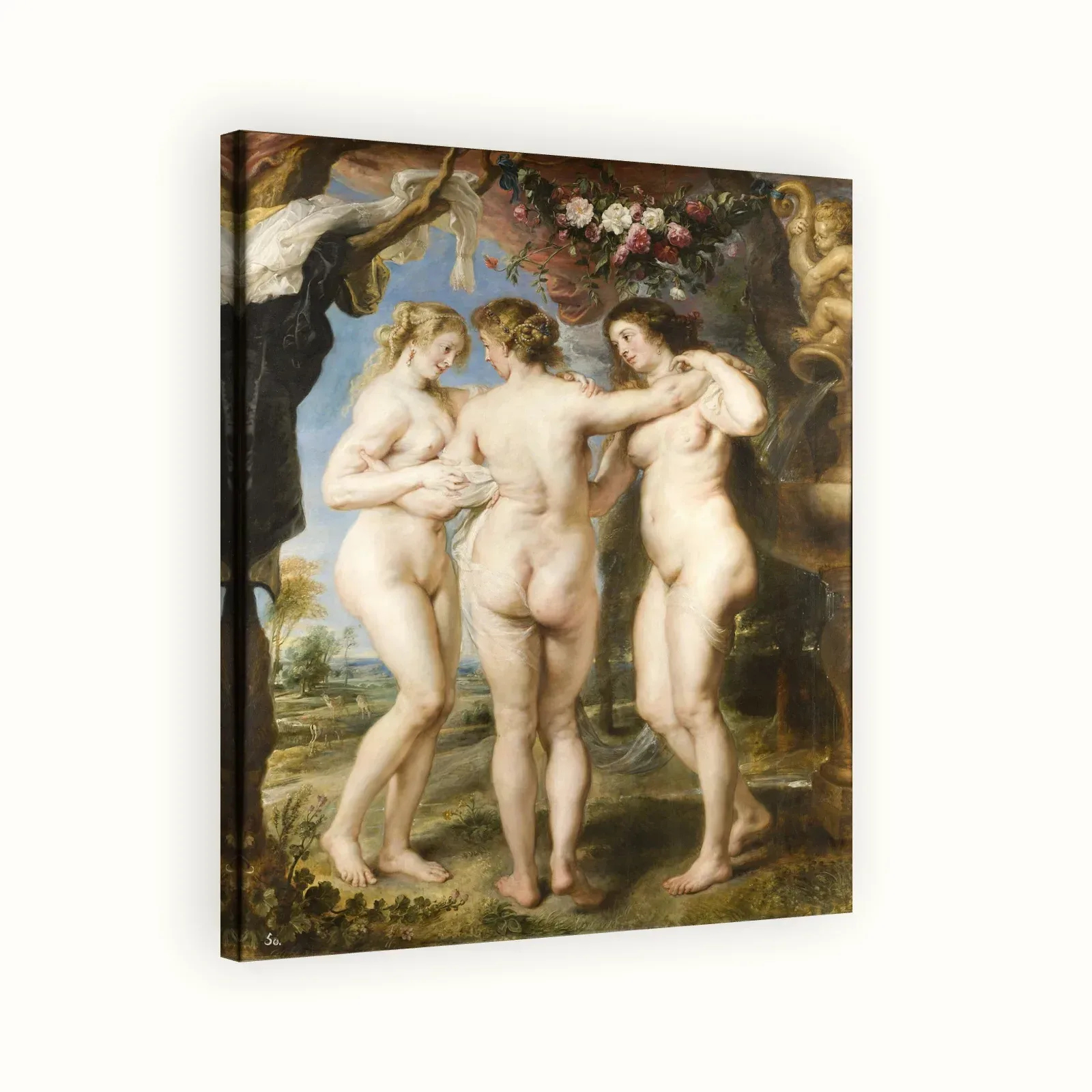 The Three Graces by Peter Paul Rubens, 1630–1635: Stretched canvas