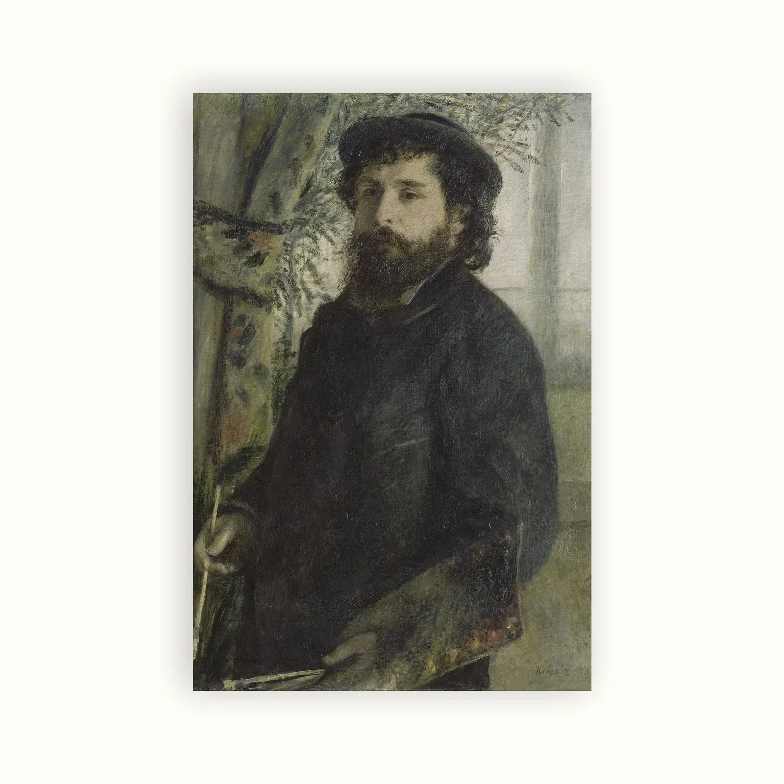 Claude Monet by Pierre-Auguste Renoir, 1875: as a fine art print