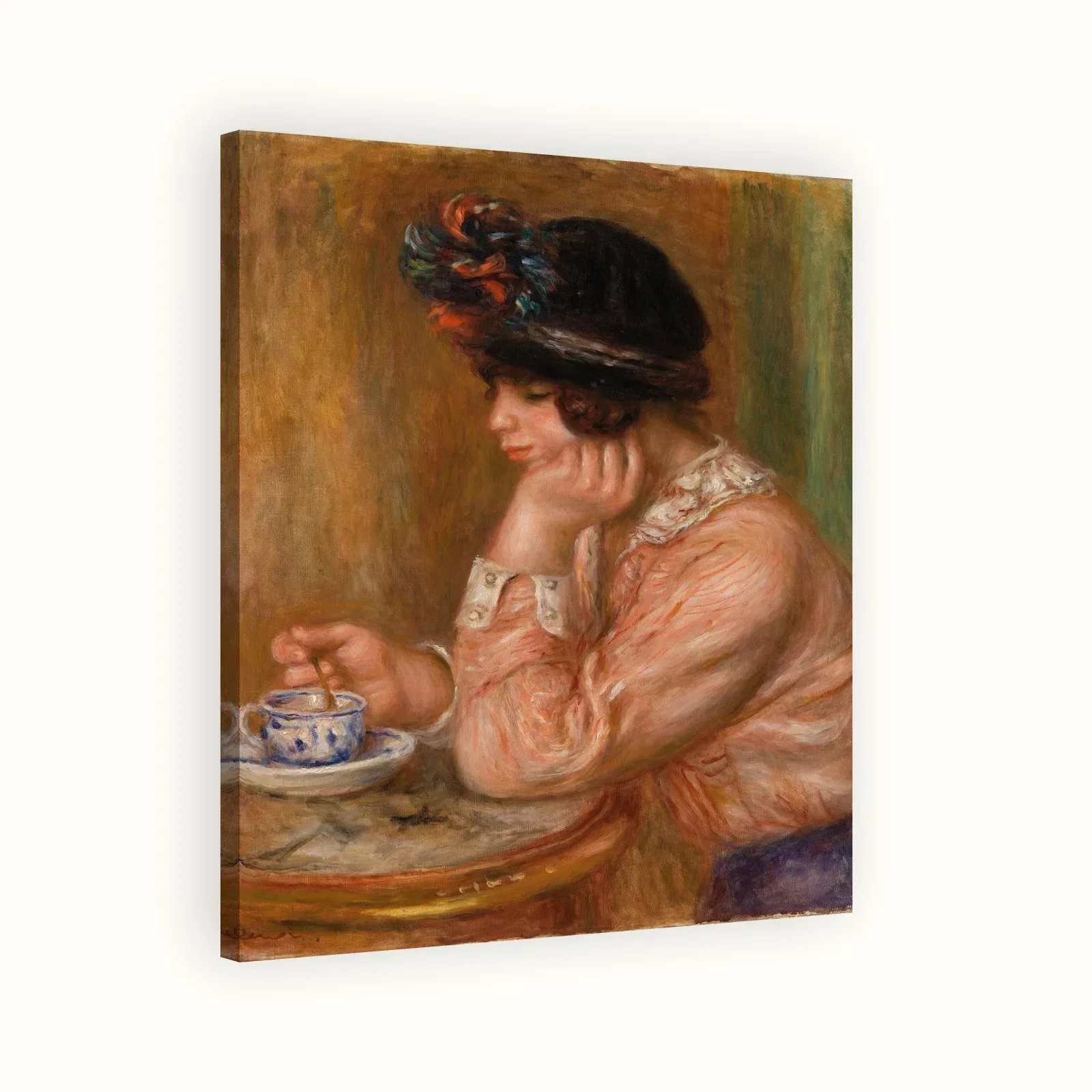 Cup of Chocolate (La Tasse de chocolat) by Pierre-Auguste Renoir, c. 1914: Stretched canvas