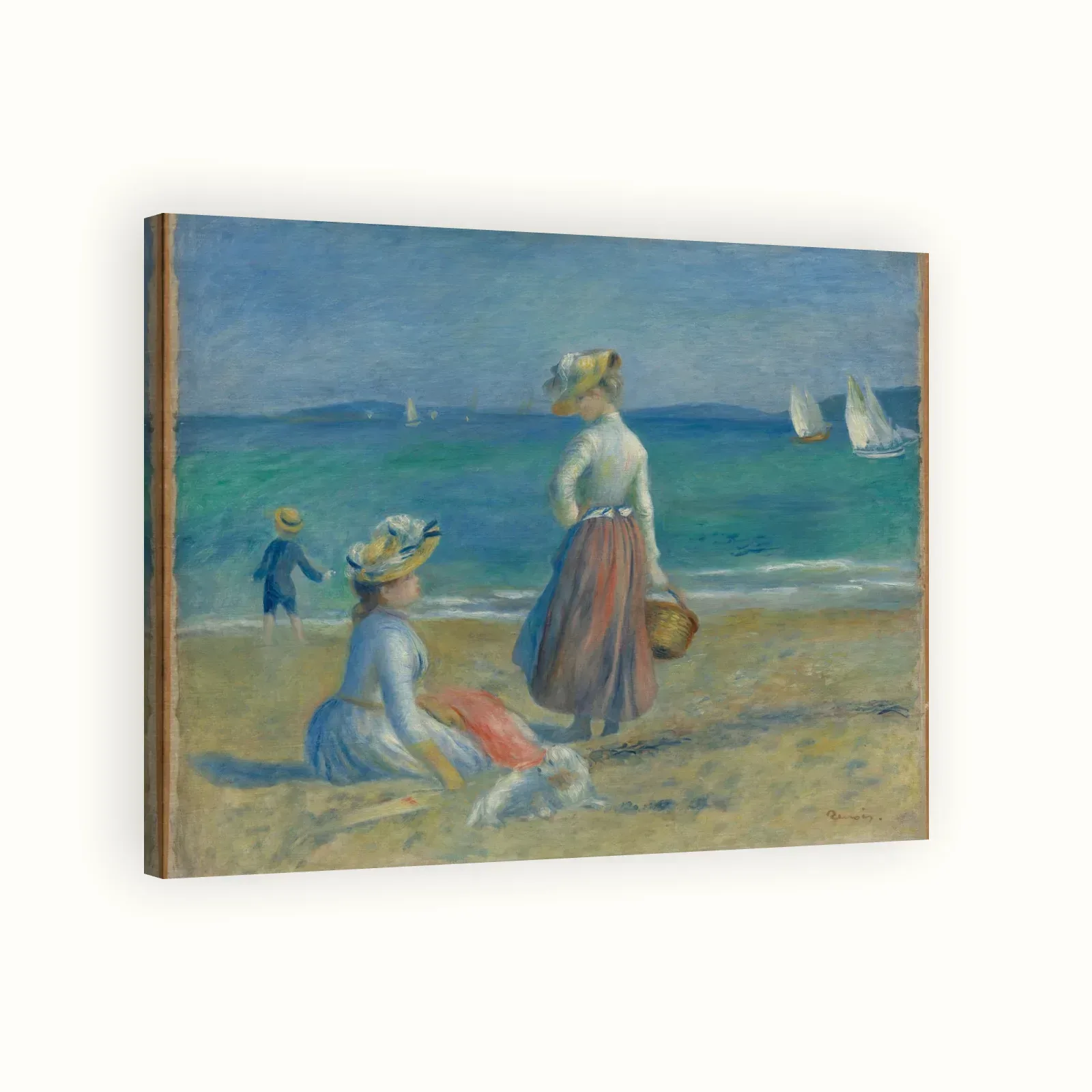 Figures on the Beach by Pierre-Auguste Renoir, 1890: Stretched canvas