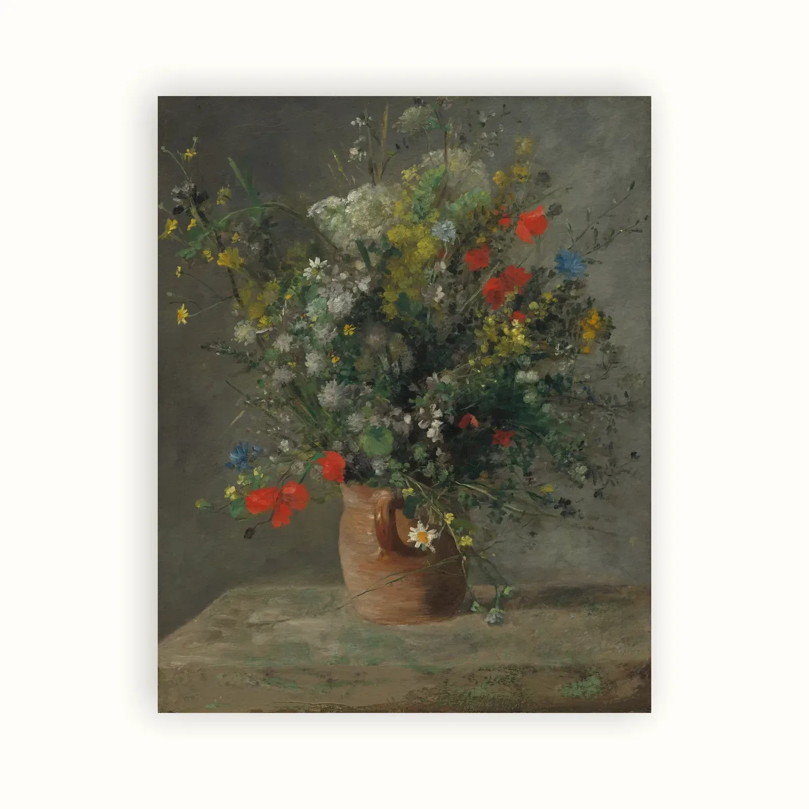 Flowers in a Vase by Pierre-Auguste Renoir, c. 1866: as a fine art print