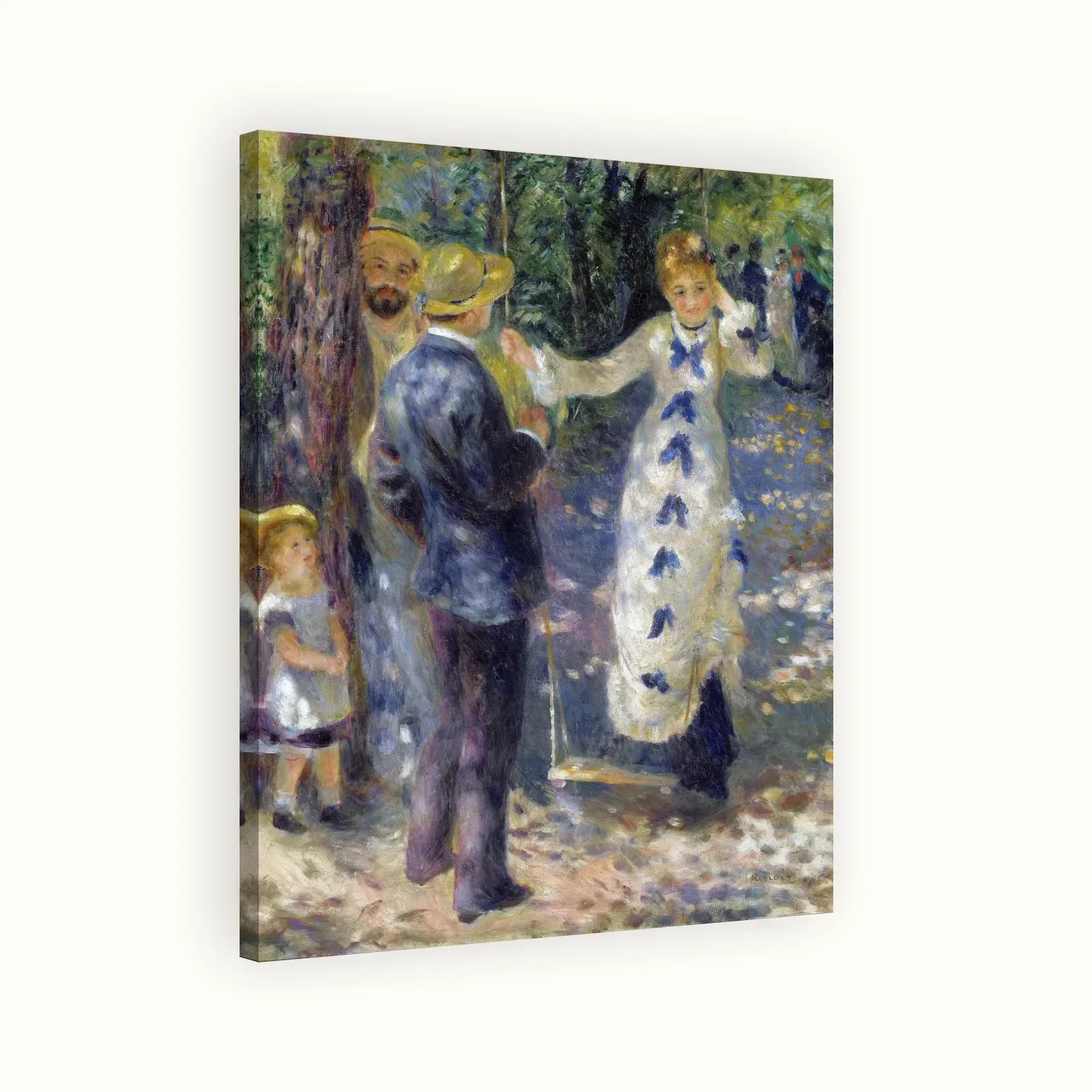 La Balançoire by Pierre-Auguste Renoir, 1876: Stretched canvas