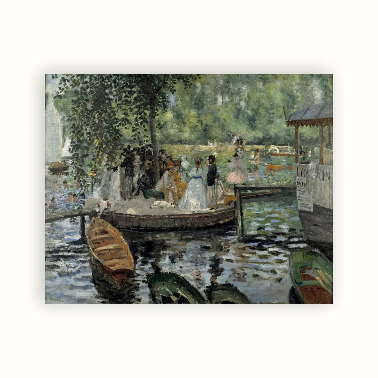 La Grenouillère by Pierre-Auguste Renoir, 1875: as a fine art print