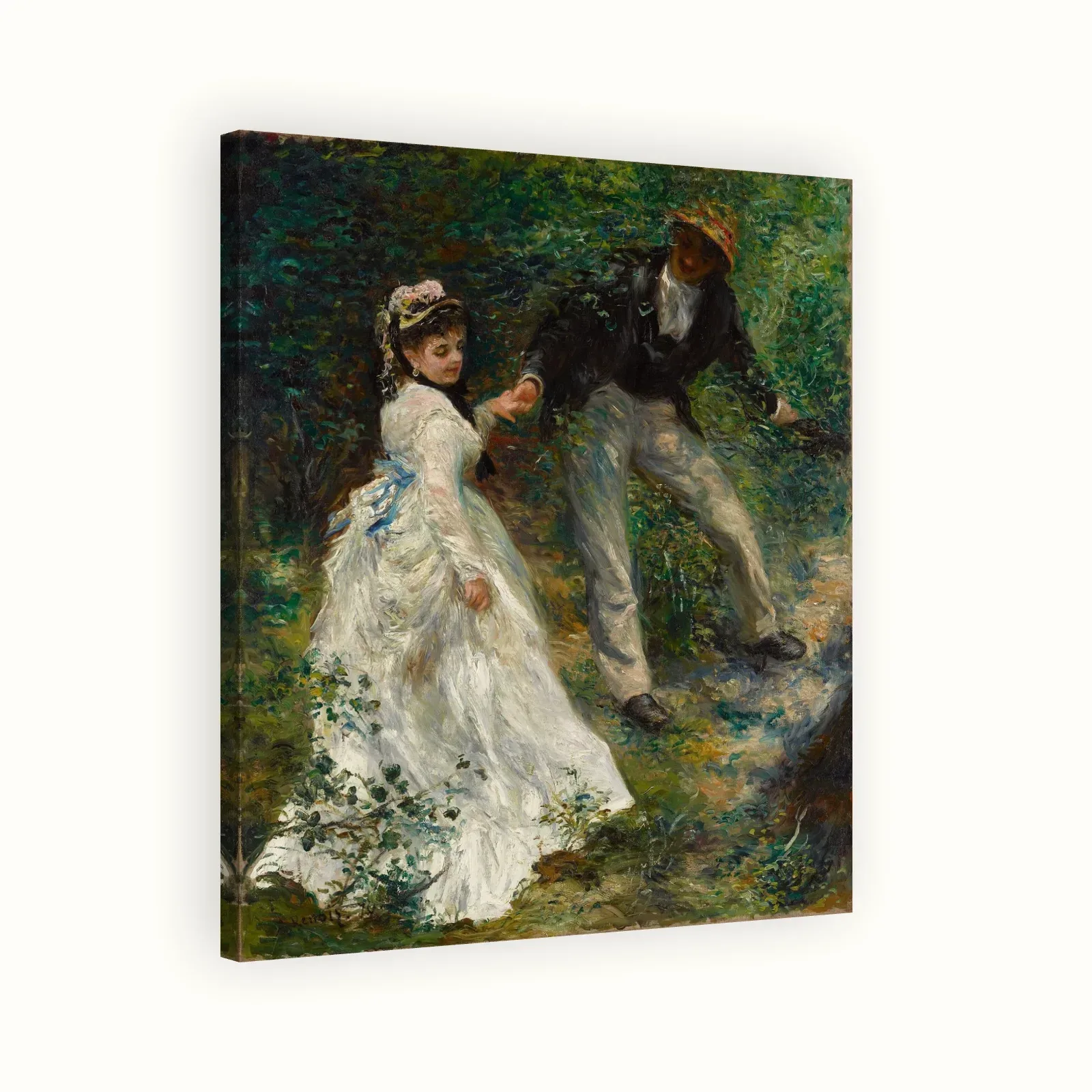 La Promenade by Pierre-Auguste Renoir, 1870: Stretched canvas