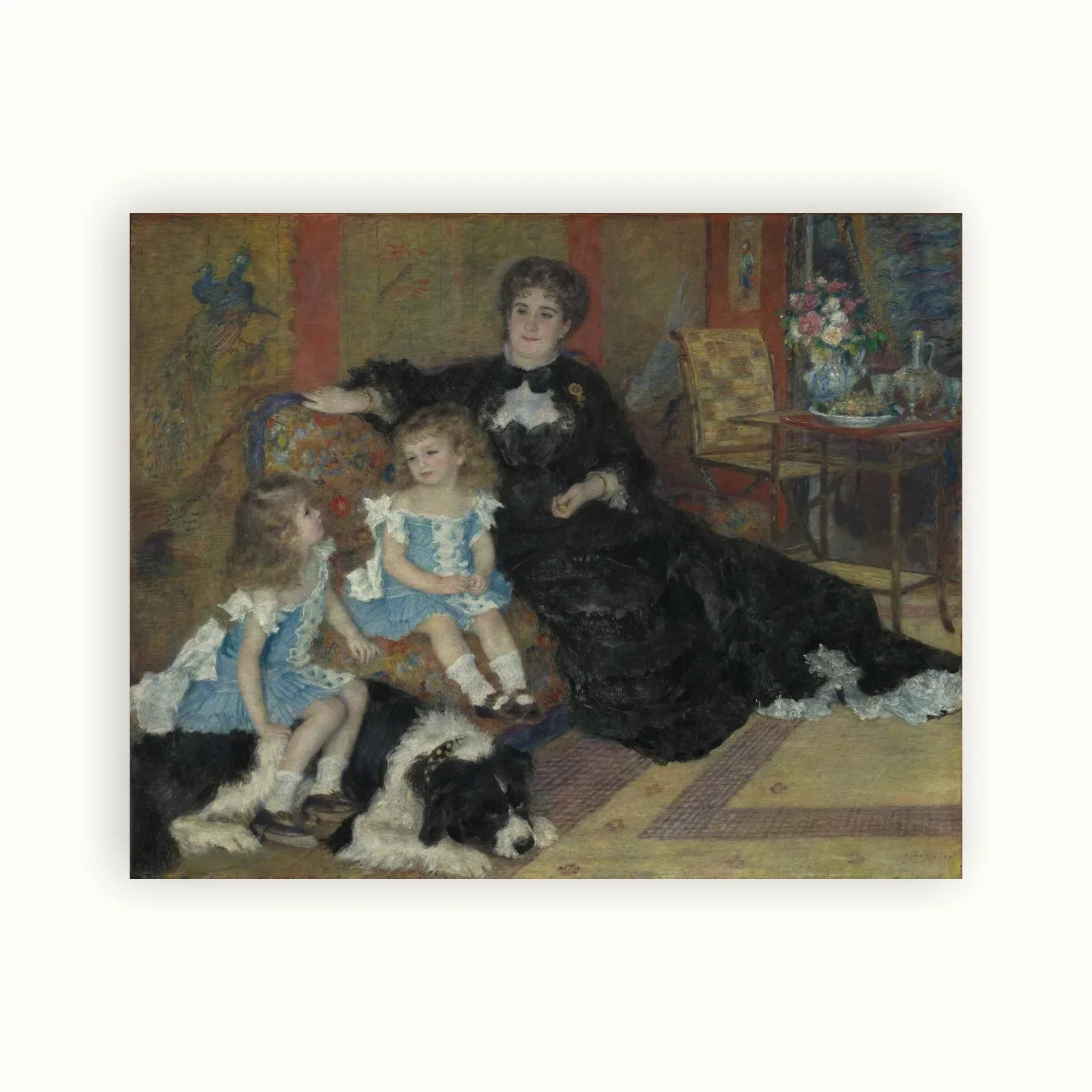 Madame Georges Charpentier and Her Children, Georgette-Berthe and Paul-Émile-Charles by Pierre-Auguste Renoir, 1878: as a fine art print