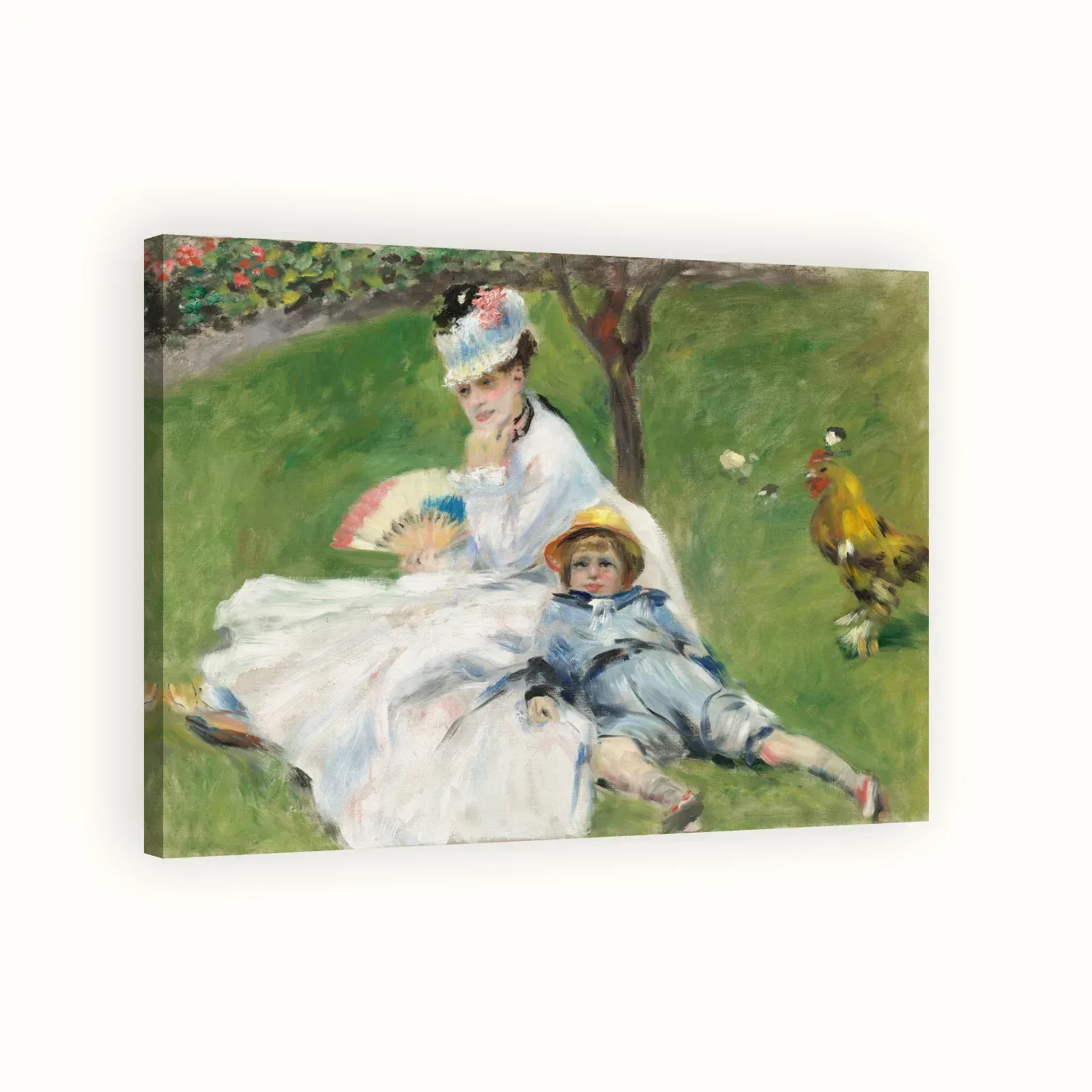 Madame Monet and Her Son by Pierre-Auguste Renoir, 1874: Stretched canvas