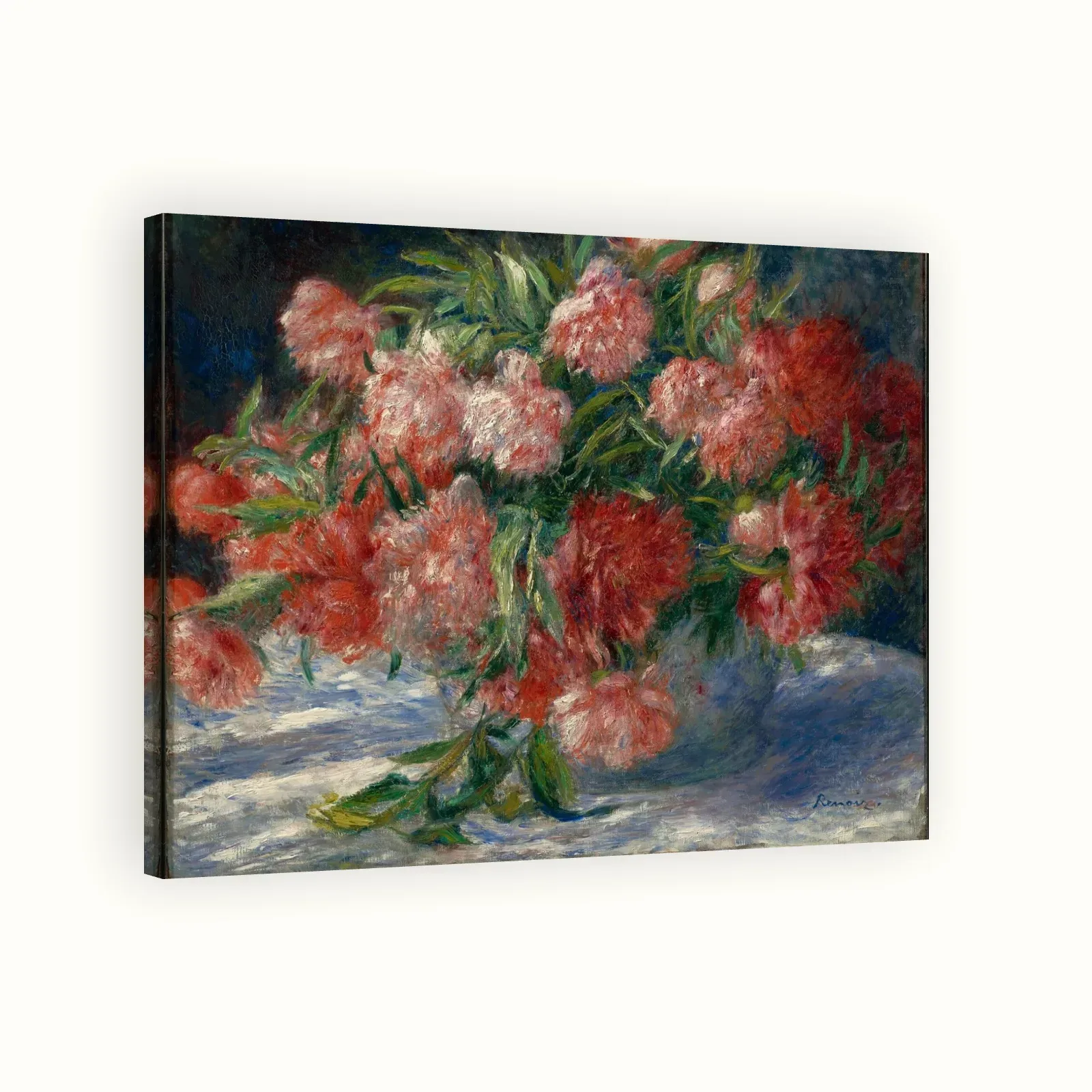 Peonies by Pierre-Auguste Renoir, c. 1880: Stretched canvas