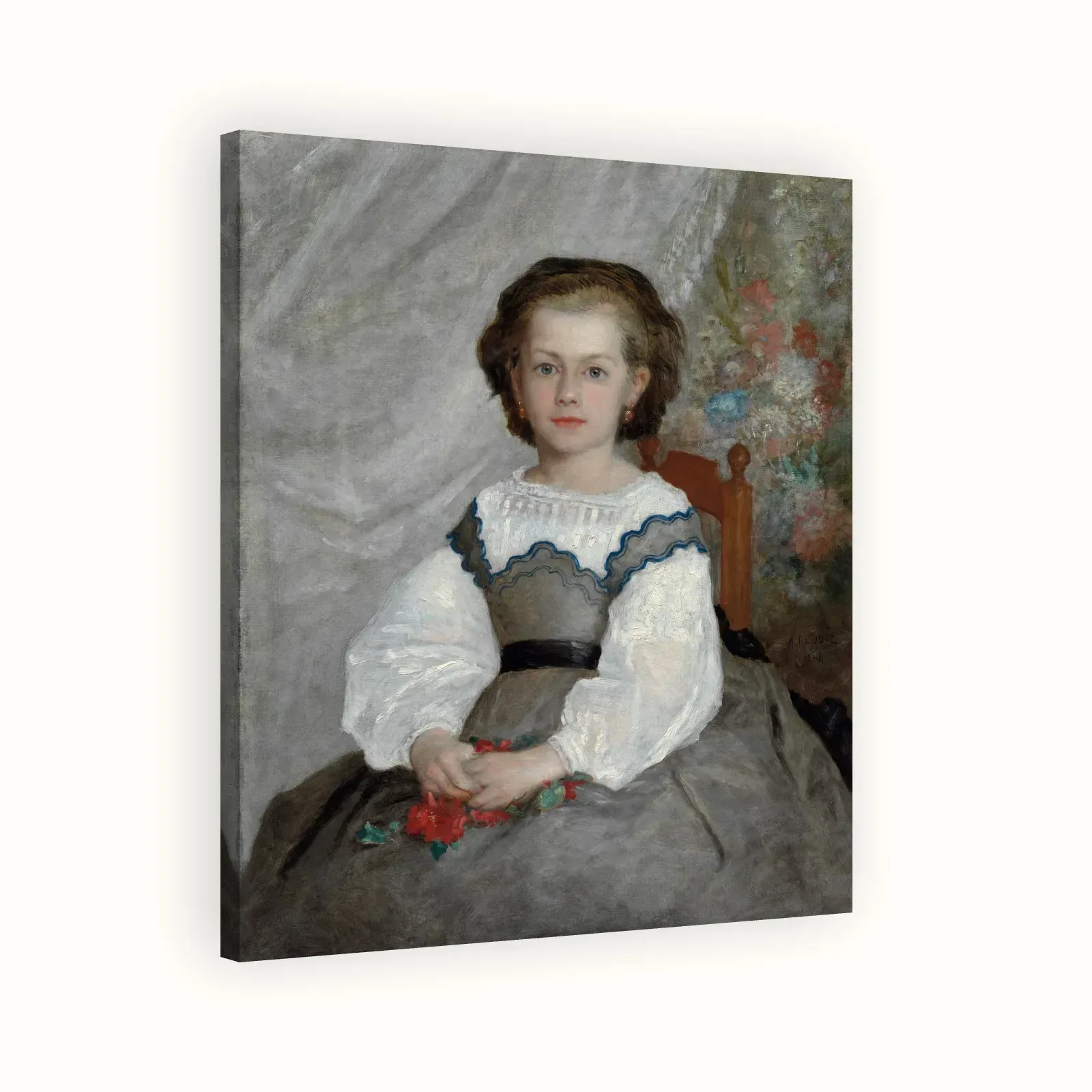 Romaine Lacaux by Pierre-Auguste Renoir, 1864: Stretched canvas