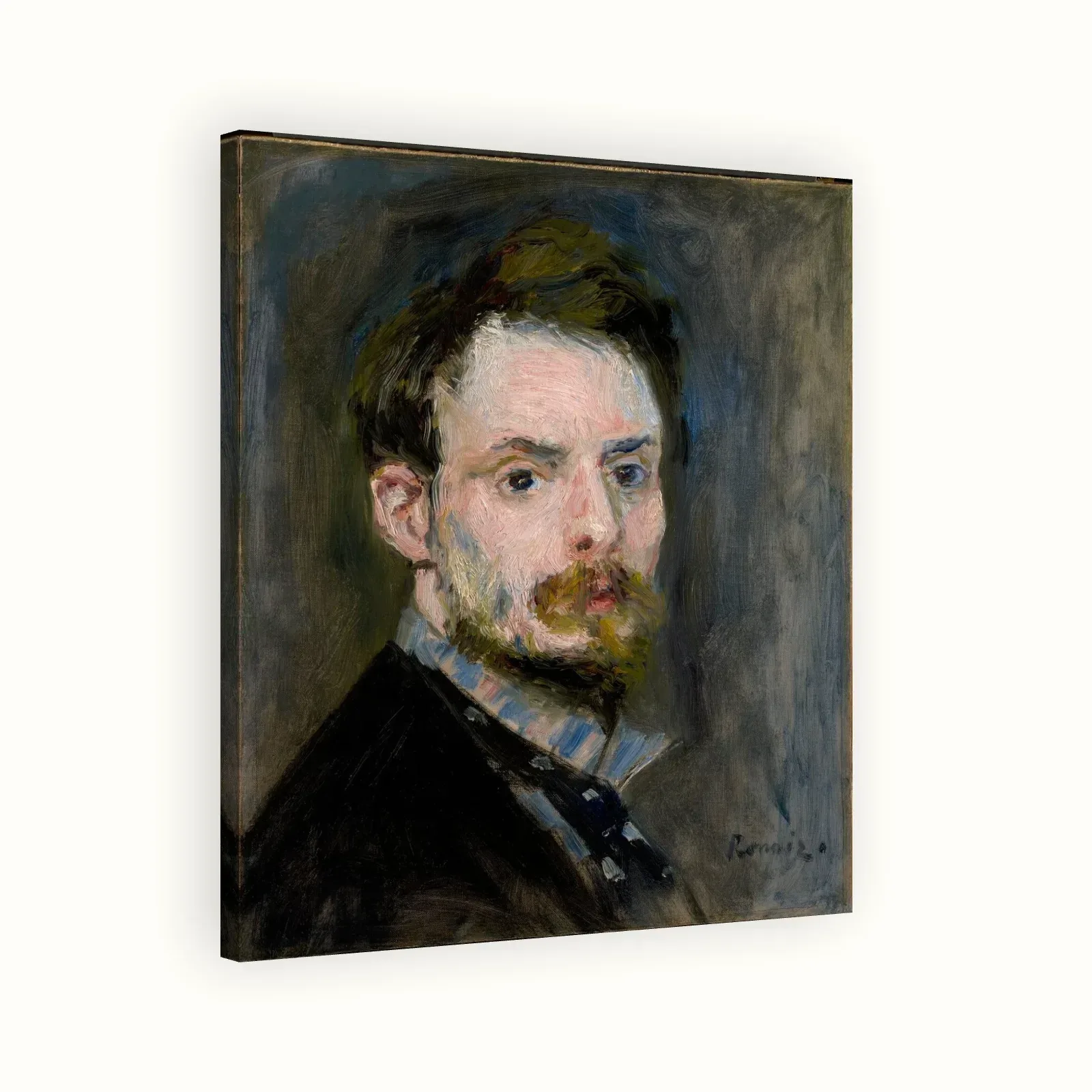 Self-Portrait by Pierre-Auguste Renoir, c. 1875: Stretched canvas