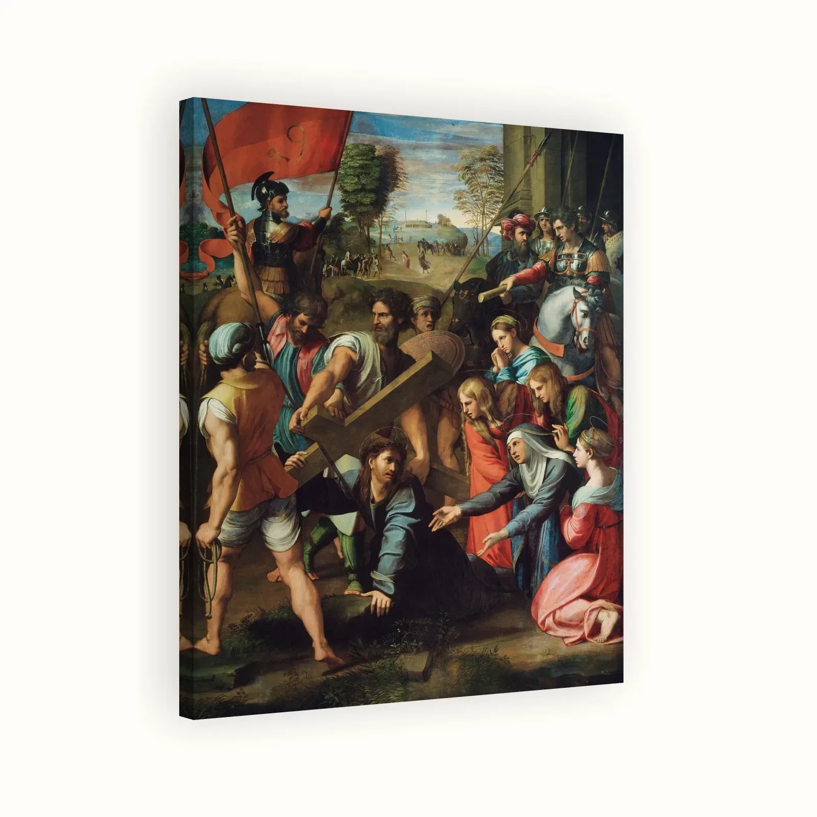Christ Falling on the Way to Calvary by Raphael, 1515–1516: Stretched canvas
