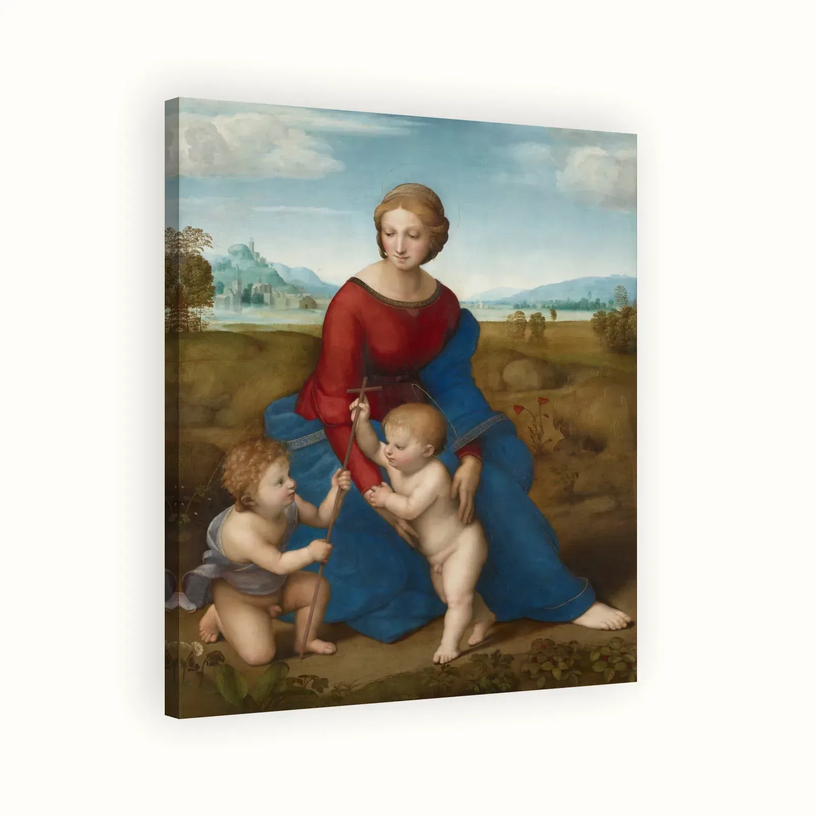 Madonna in the Meadow by Raphael, 1505–1506: Stretched canvas