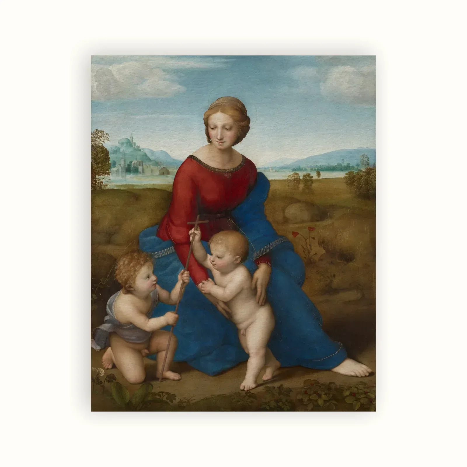 Madonna in the Meadow by Raphael, 1505–1506: as a fine art print
