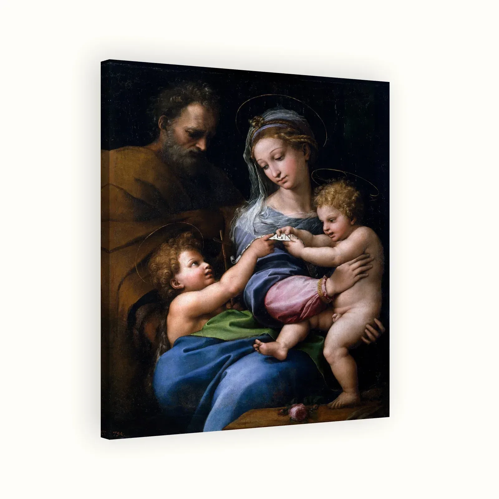 Madonna of the Rose by Raphael, c. 1517: Stretched canvas