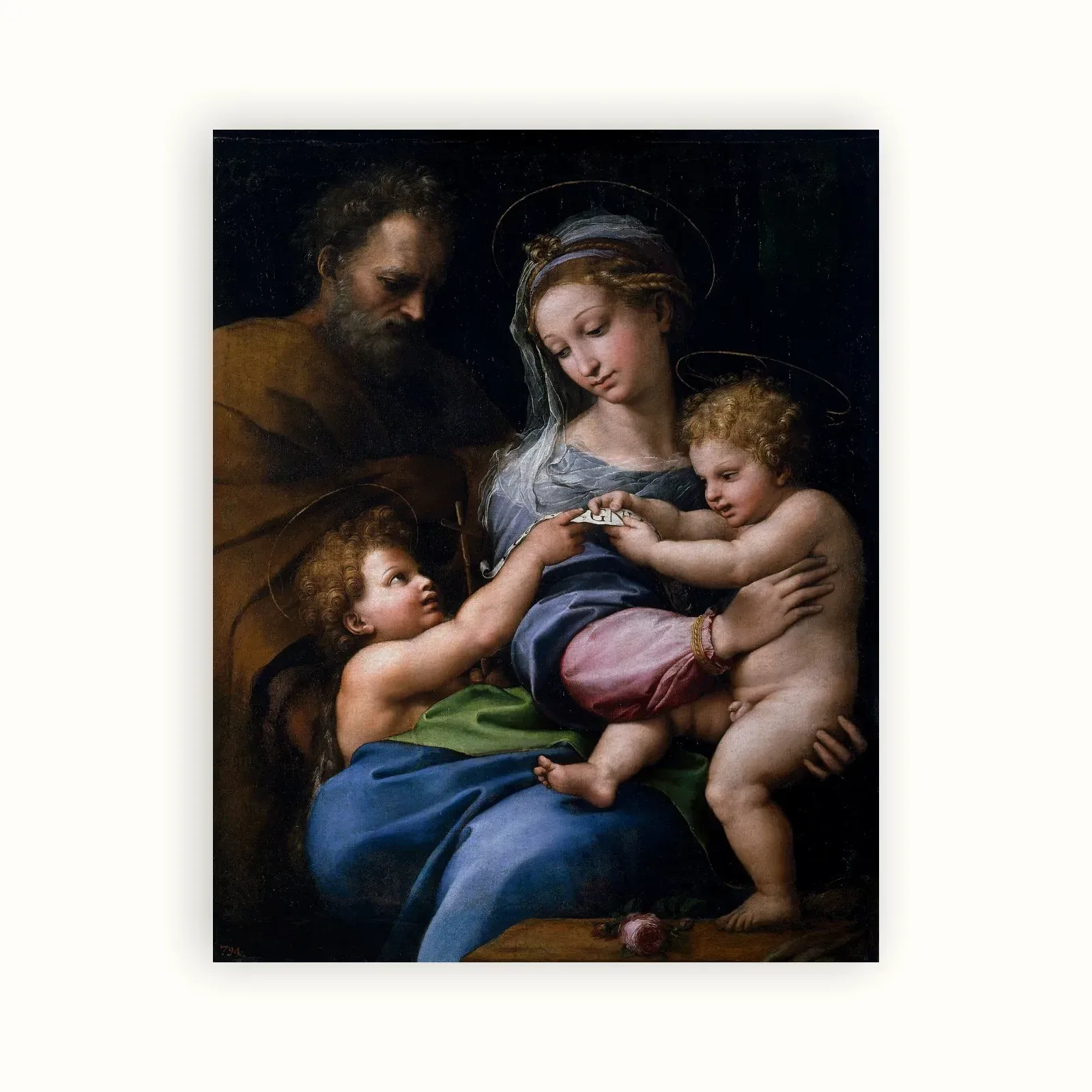 Madonna of the Rose by Raphael, c. 1517: as a fine art print