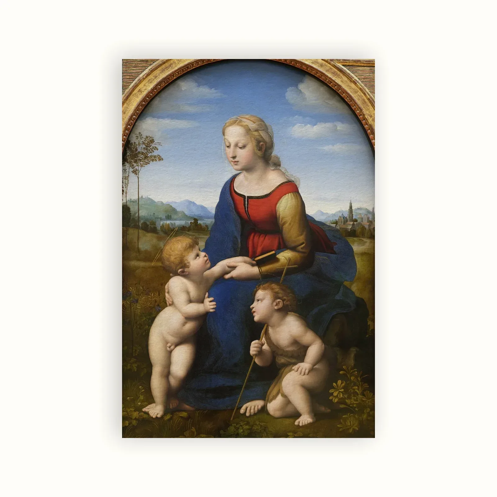 Madonna with Child and St John by Raphael, 1500s: as a fine art print