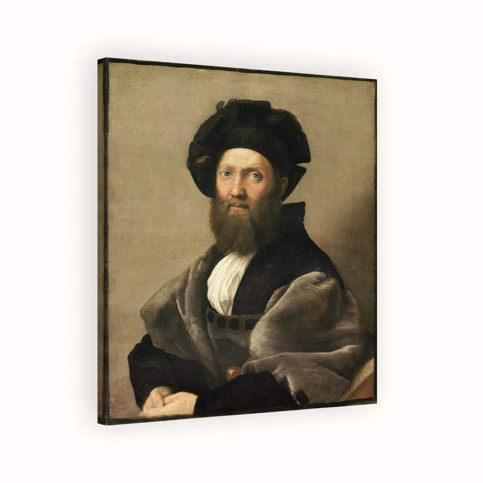 Portrait of Baldassare Castiglione by Raphael, 1514–1515: Stretched canvas