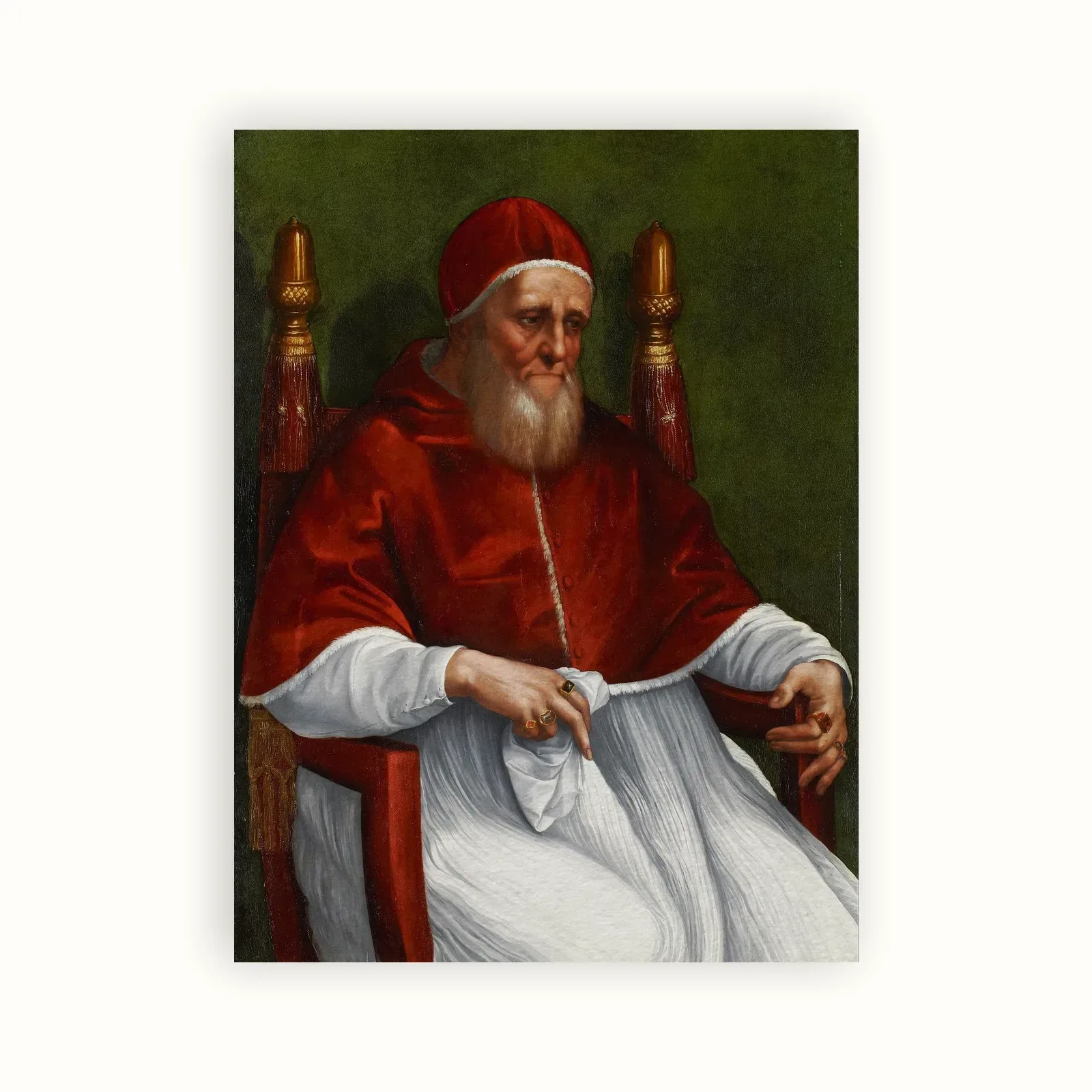 Portrait of Pope Julius II by Raphael, 1511–1512: as a fine art print