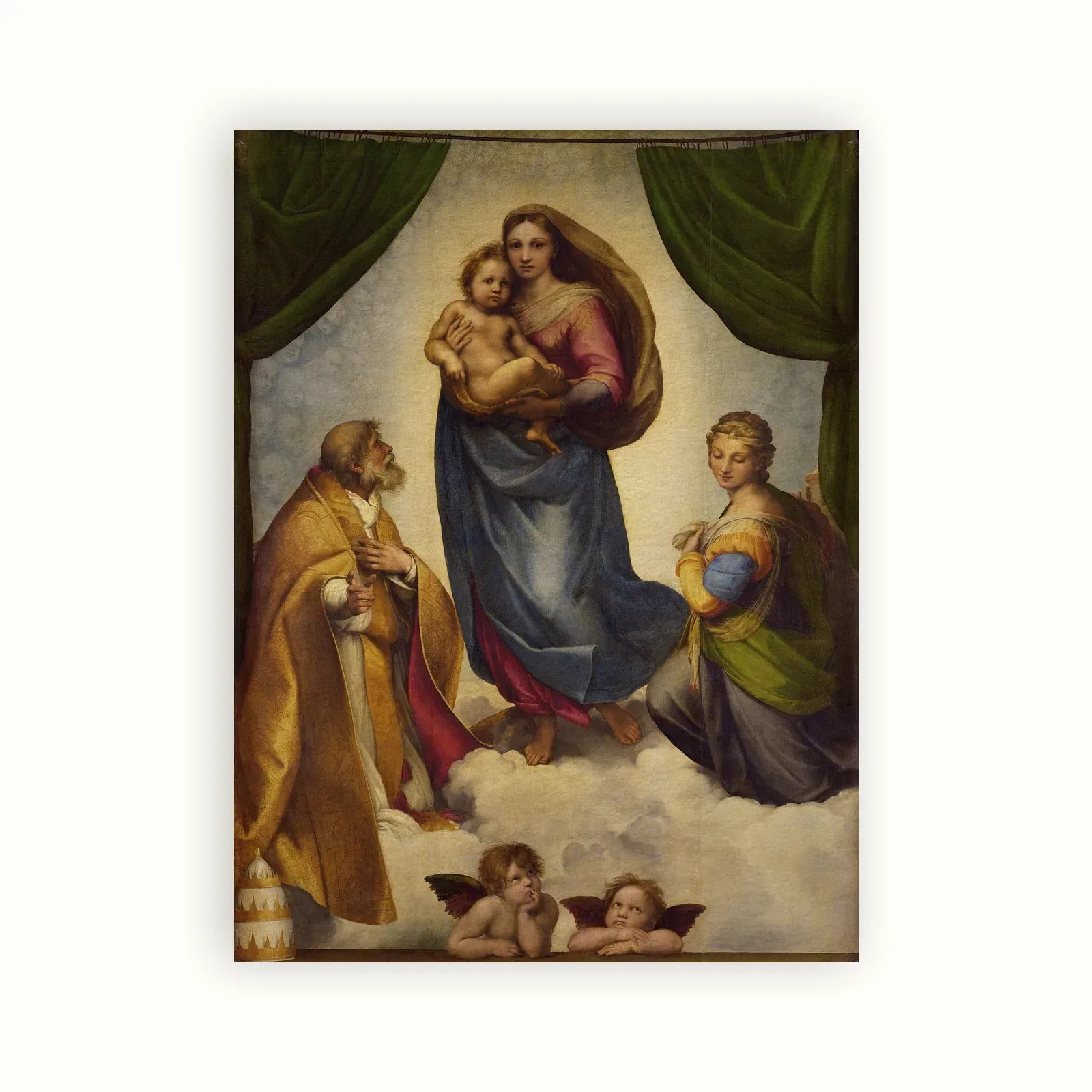 Sistine Madonna by Raphael, c. 1512–1513: as a fine art print