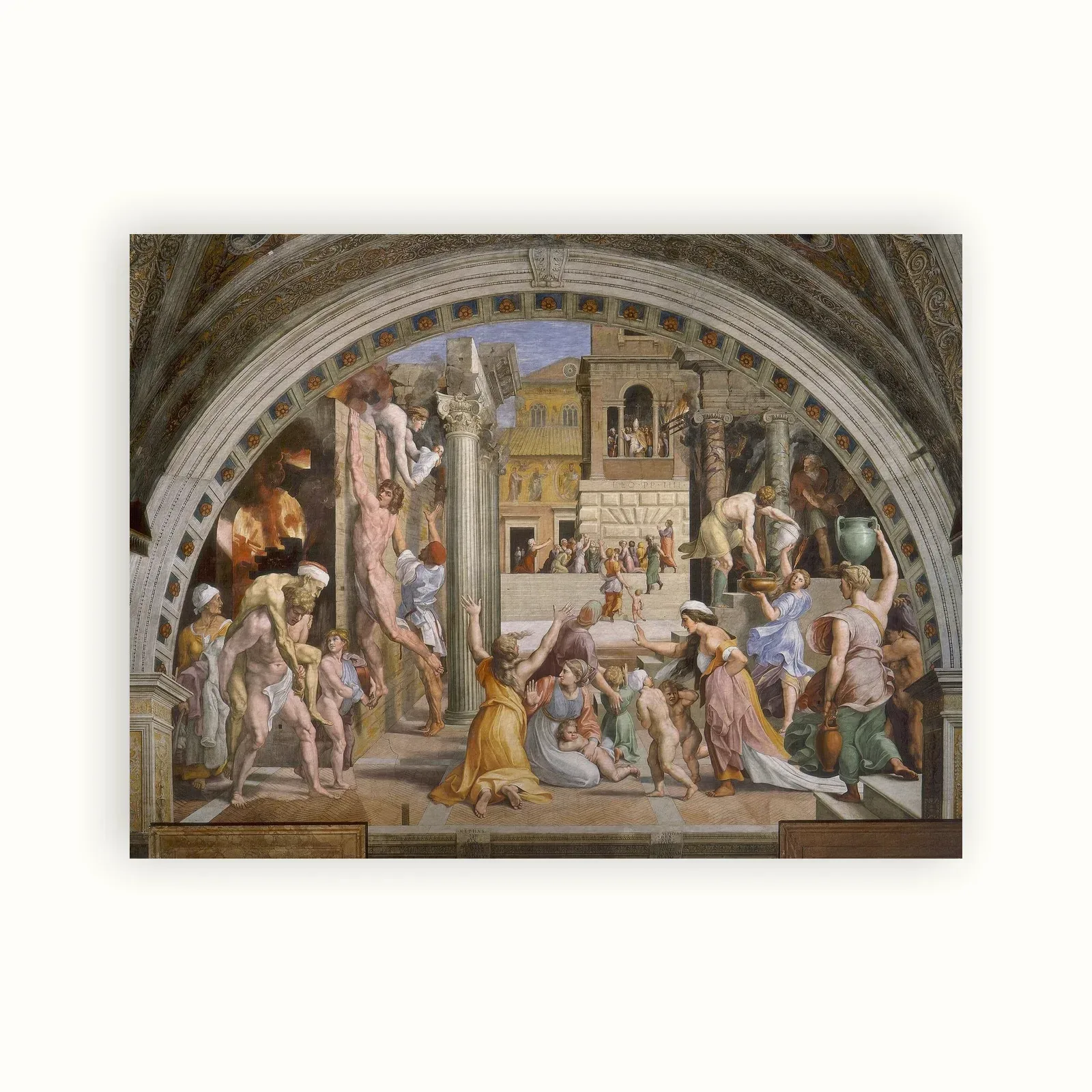The Fire in the Borgo by Raphael, 1514: as a fine art print