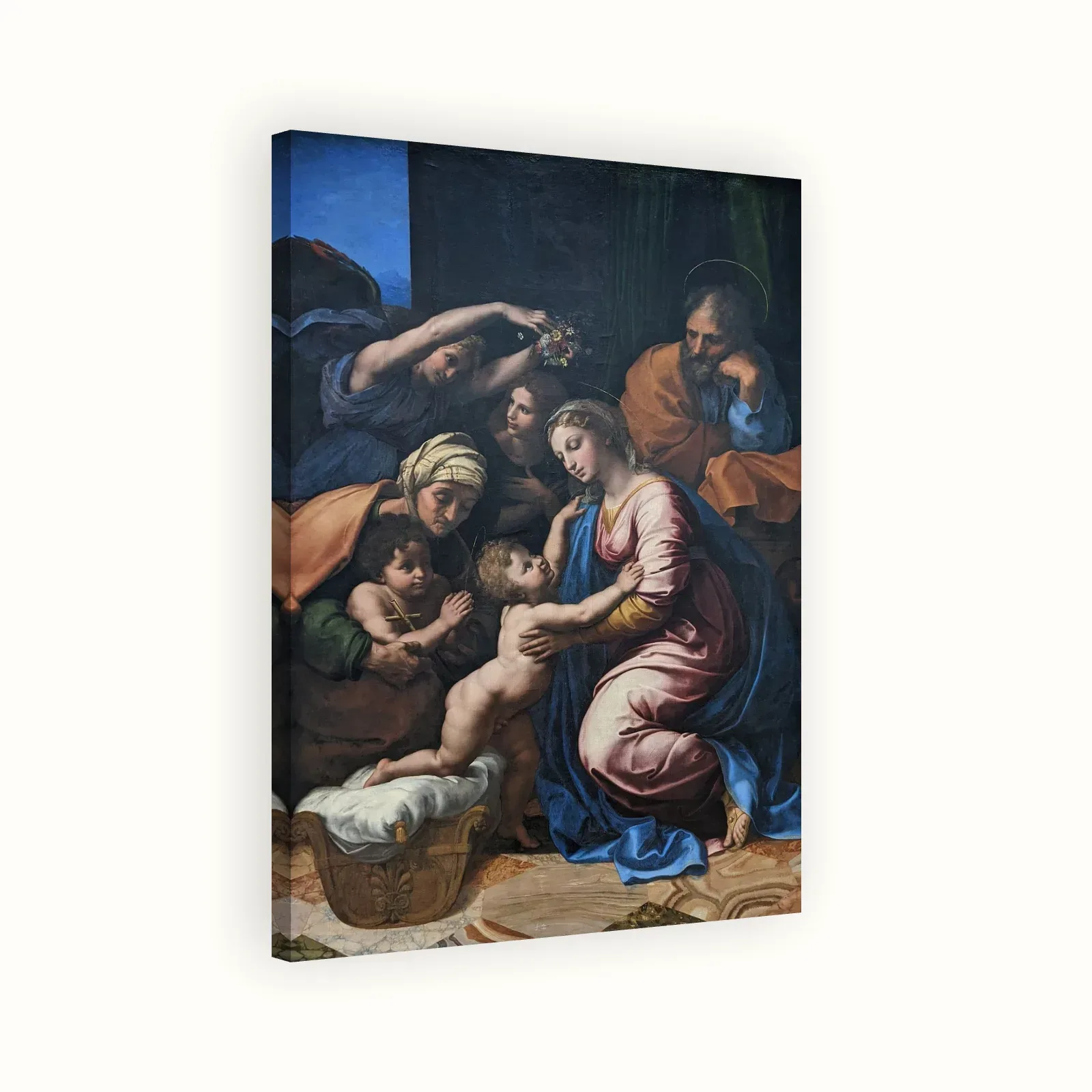 The Holy Family of Francis I by Raphael, 1518: Stretched canvas