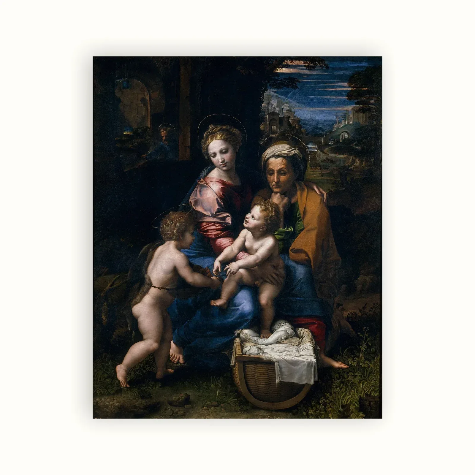 The Holy Family by Raphael, c. 1518: as a fine art print