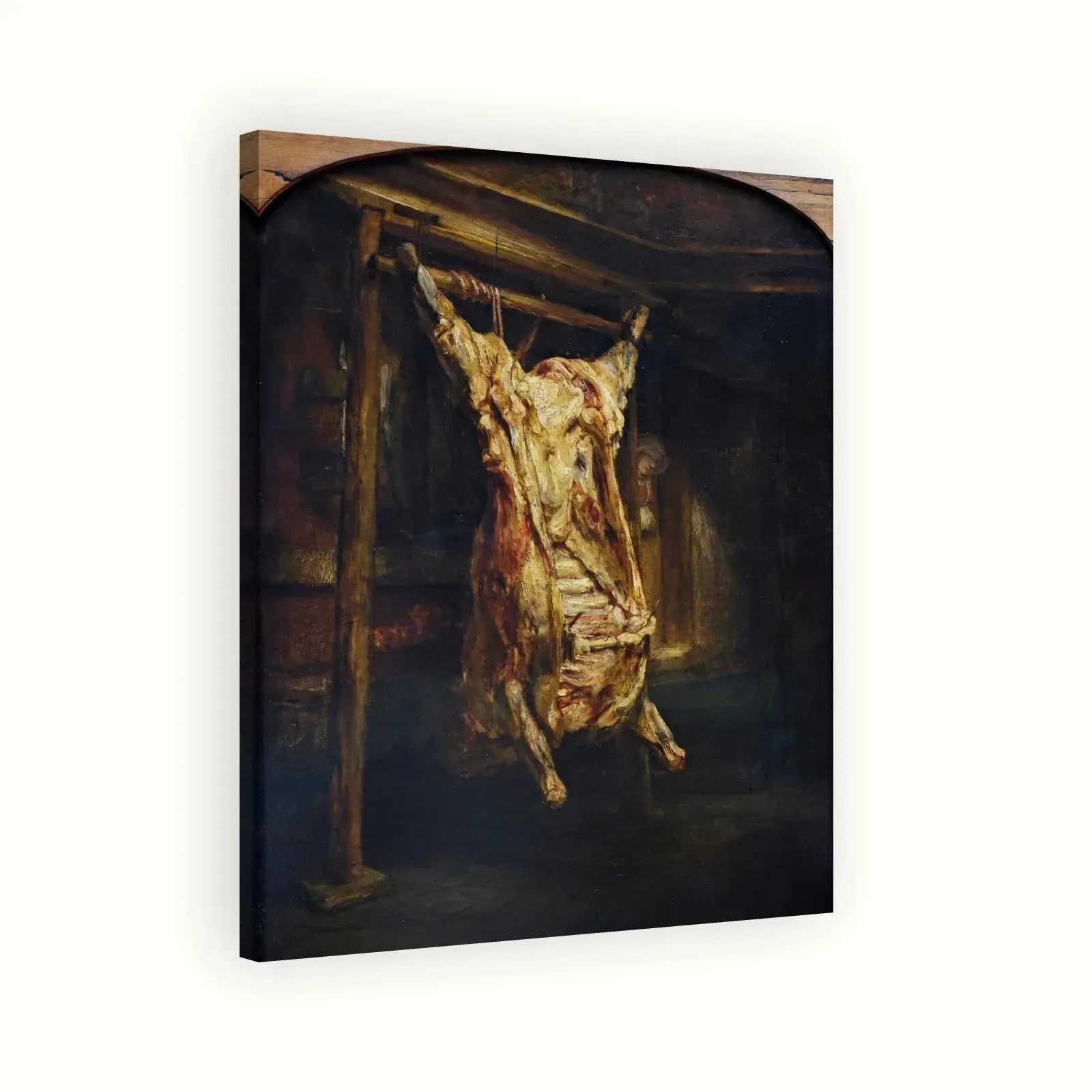A Slaughtered Ox by Rembrandt, 1655: Stretched canvas