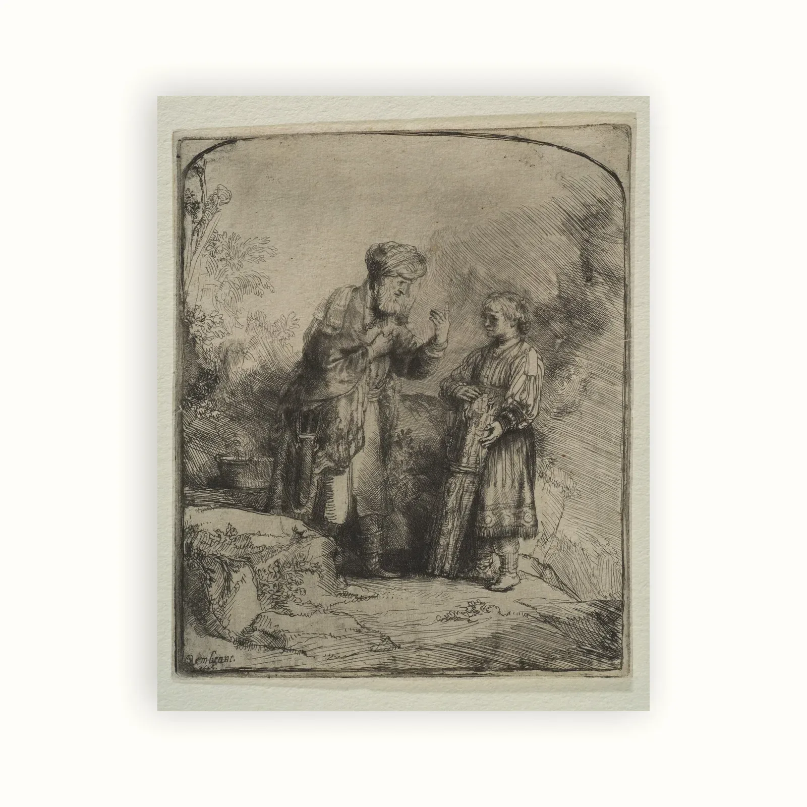 Abraham and Isaac by Rembrandt, 1645: as a fine art print
