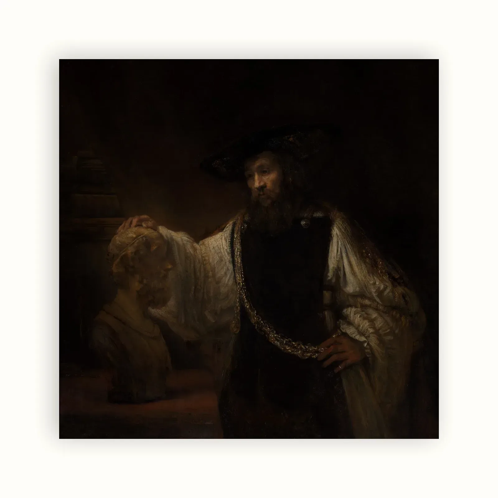 Aristotle with a Bust of Homer by Rembrandt, 1653: as a fine art print