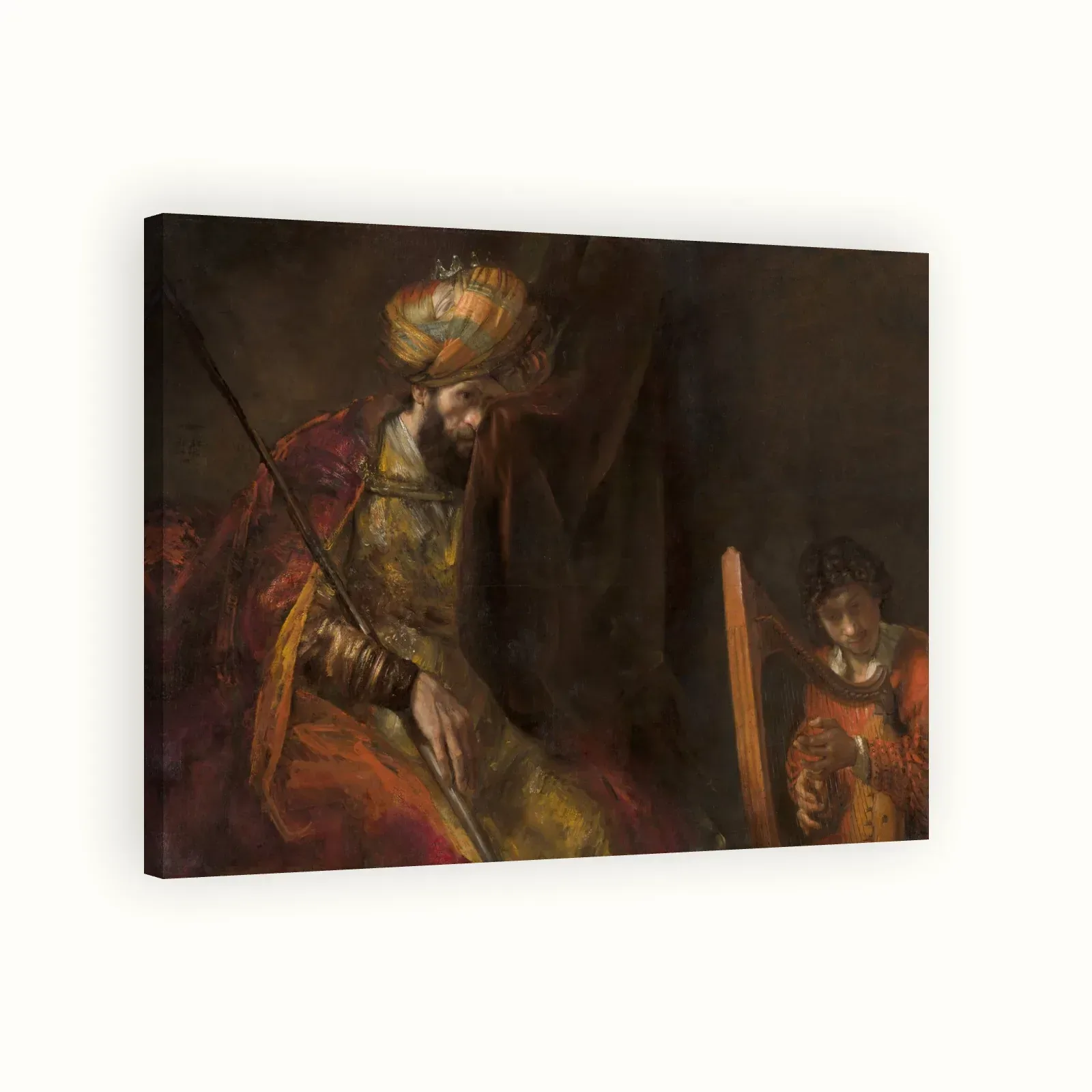 Saul and David by Rembrandt, c. 1651–1658: Stretched canvas