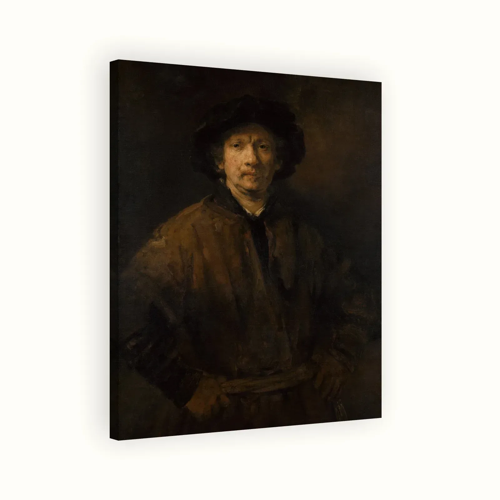 Self Portrait by Rembrandt, 1652: Stretched canvas