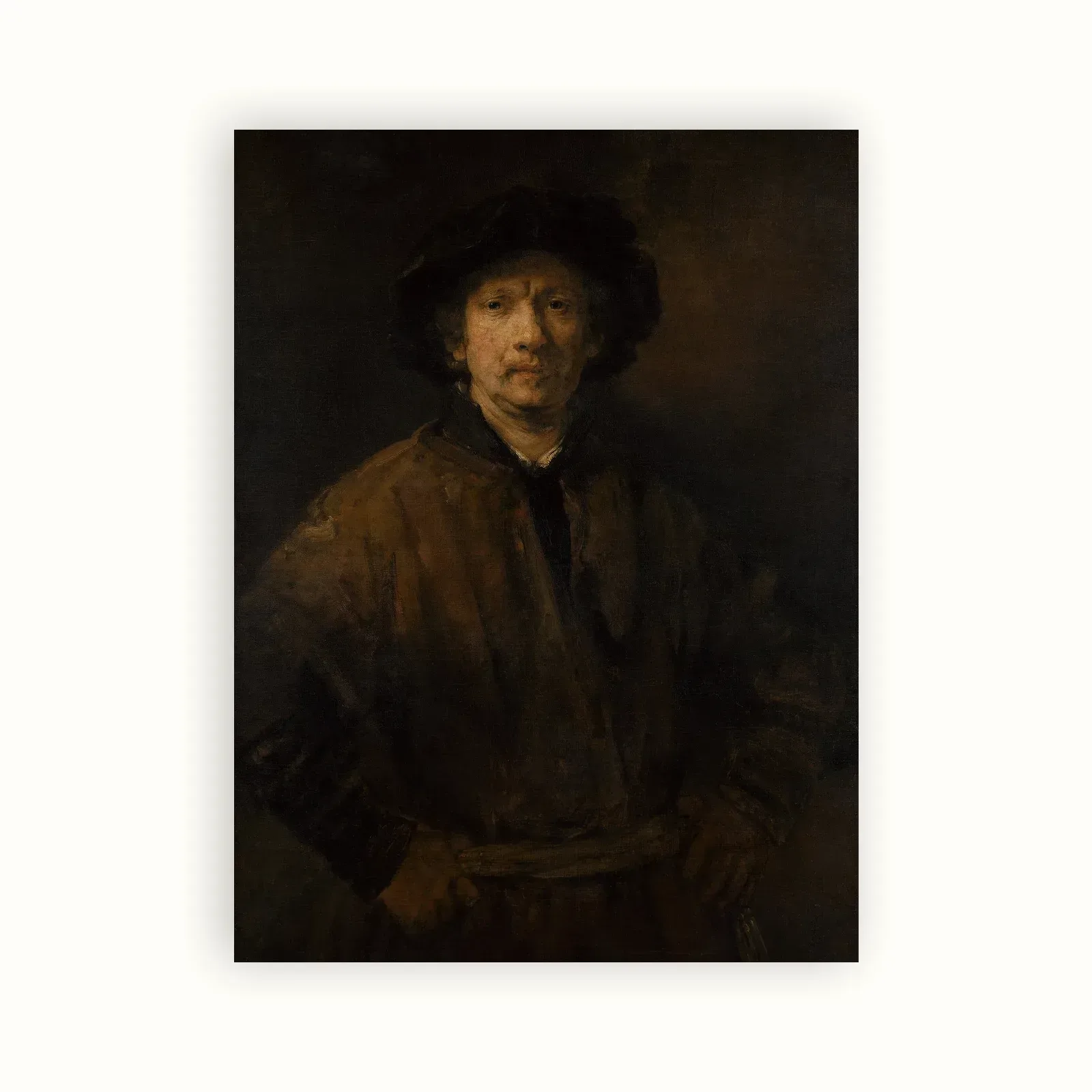 Self Portrait by Rembrandt, 1652: as a fine art print
