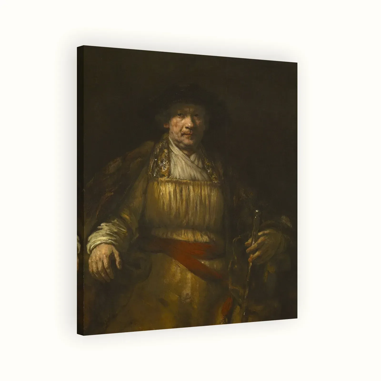 Self Portrait by Rembrandt, 1658: Stretched canvas