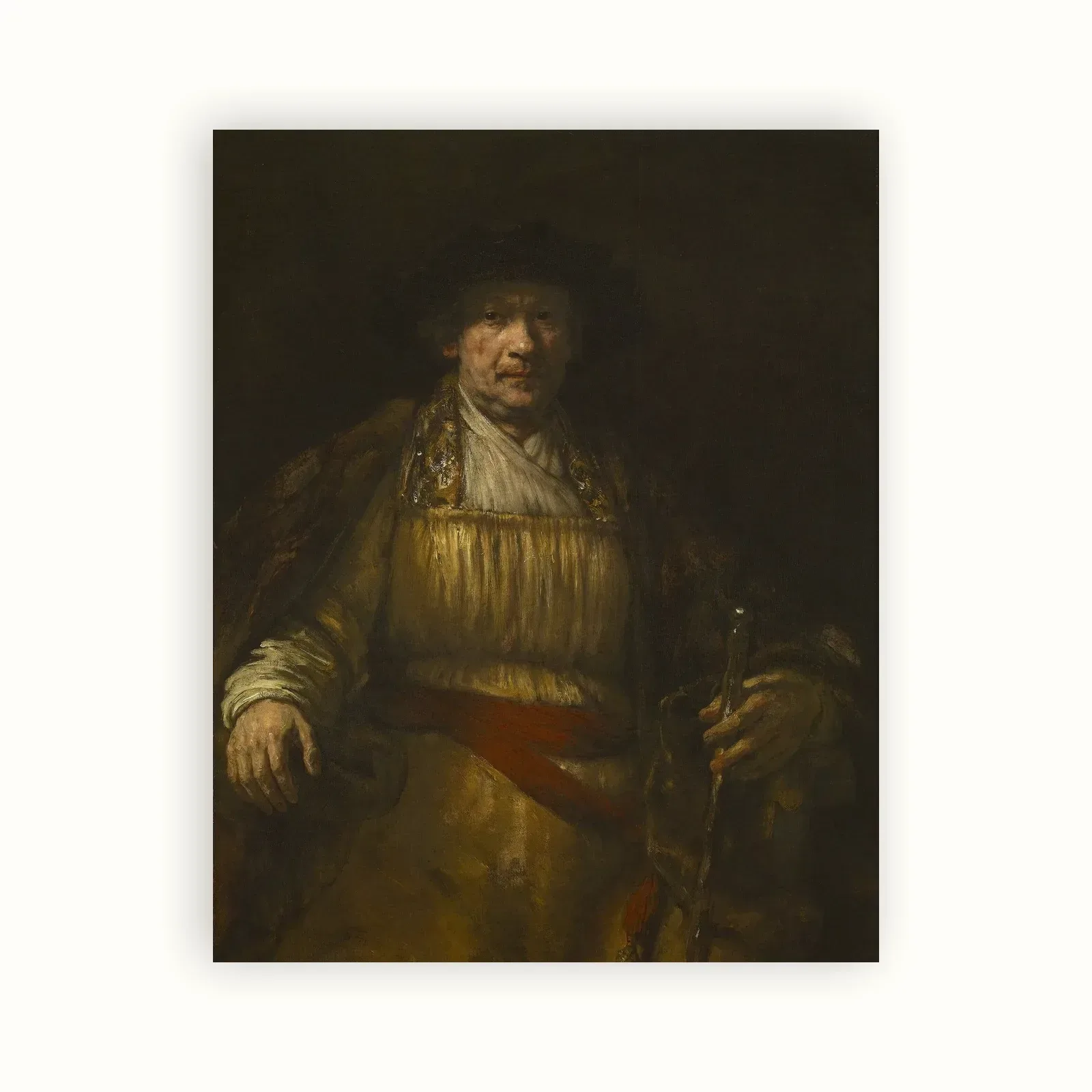 Self Portrait by Rembrandt, 1658: as a fine art print