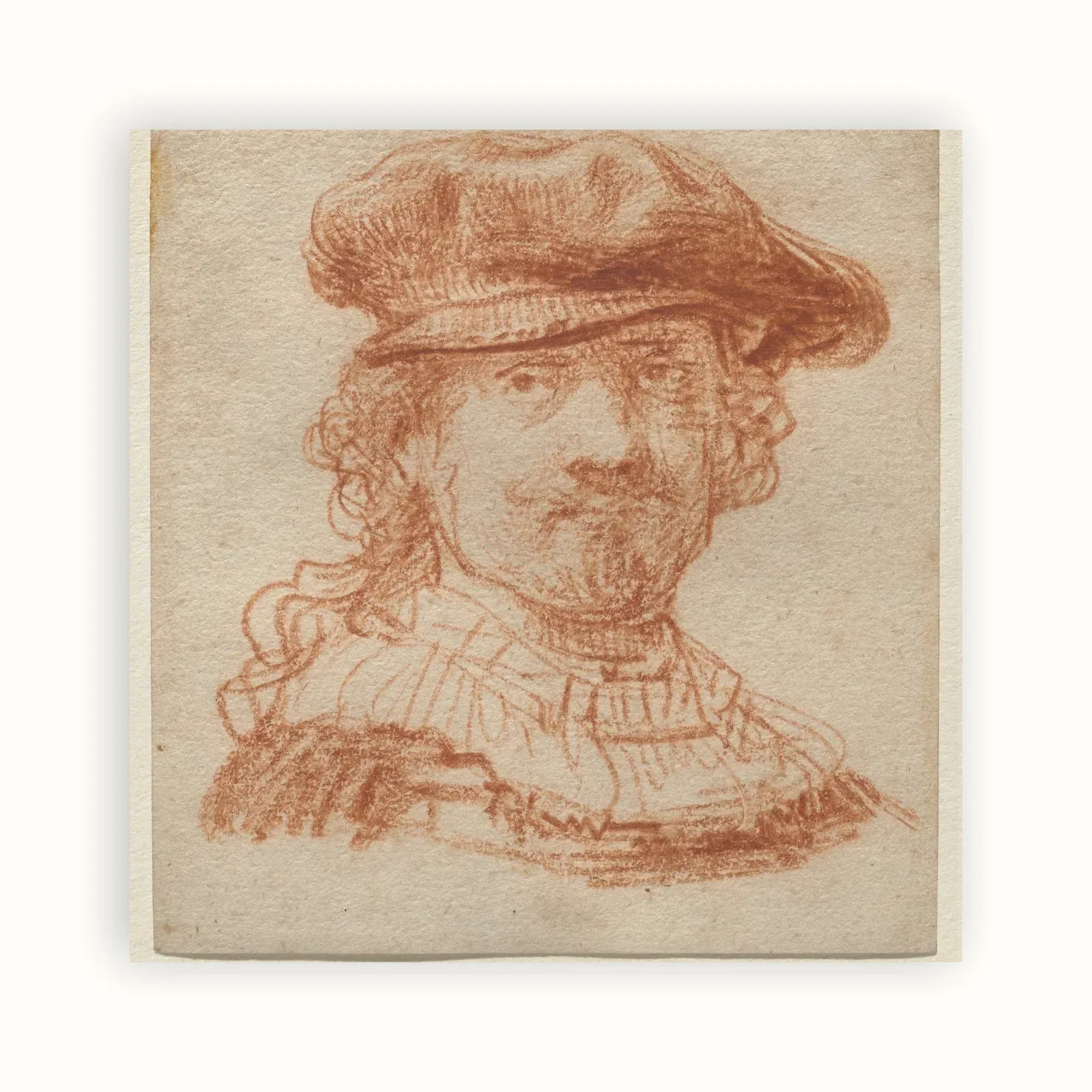 Self-Portrait by Rembrandt, c. 1637: as a fine art print