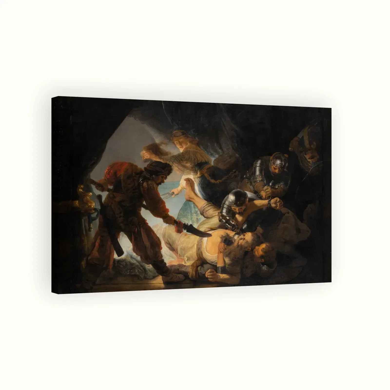 The Blinding of Samson by Rembrandt, 1636: Stretched canvas