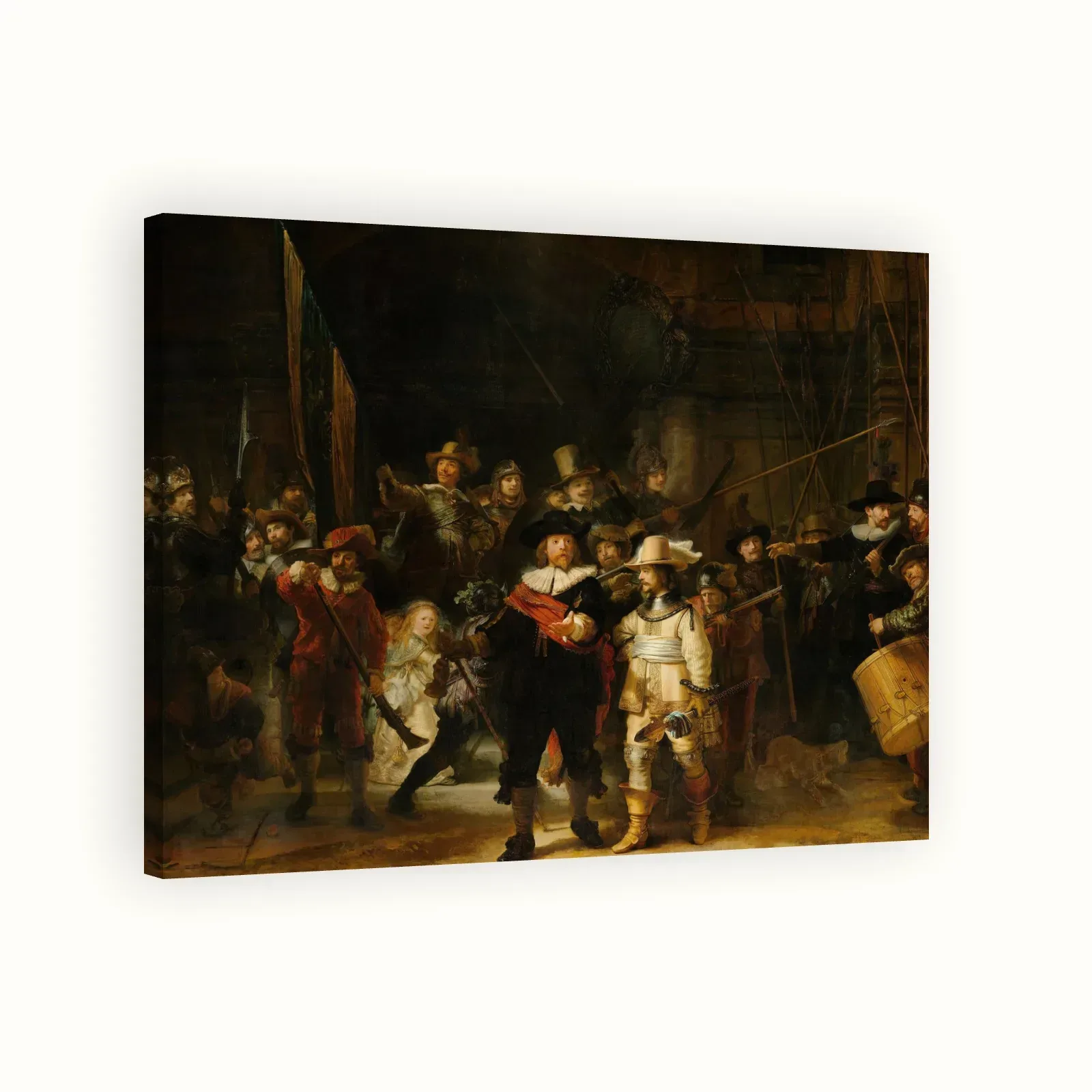 The Night Watch by Rembrandt, 1642: Stretched canvas