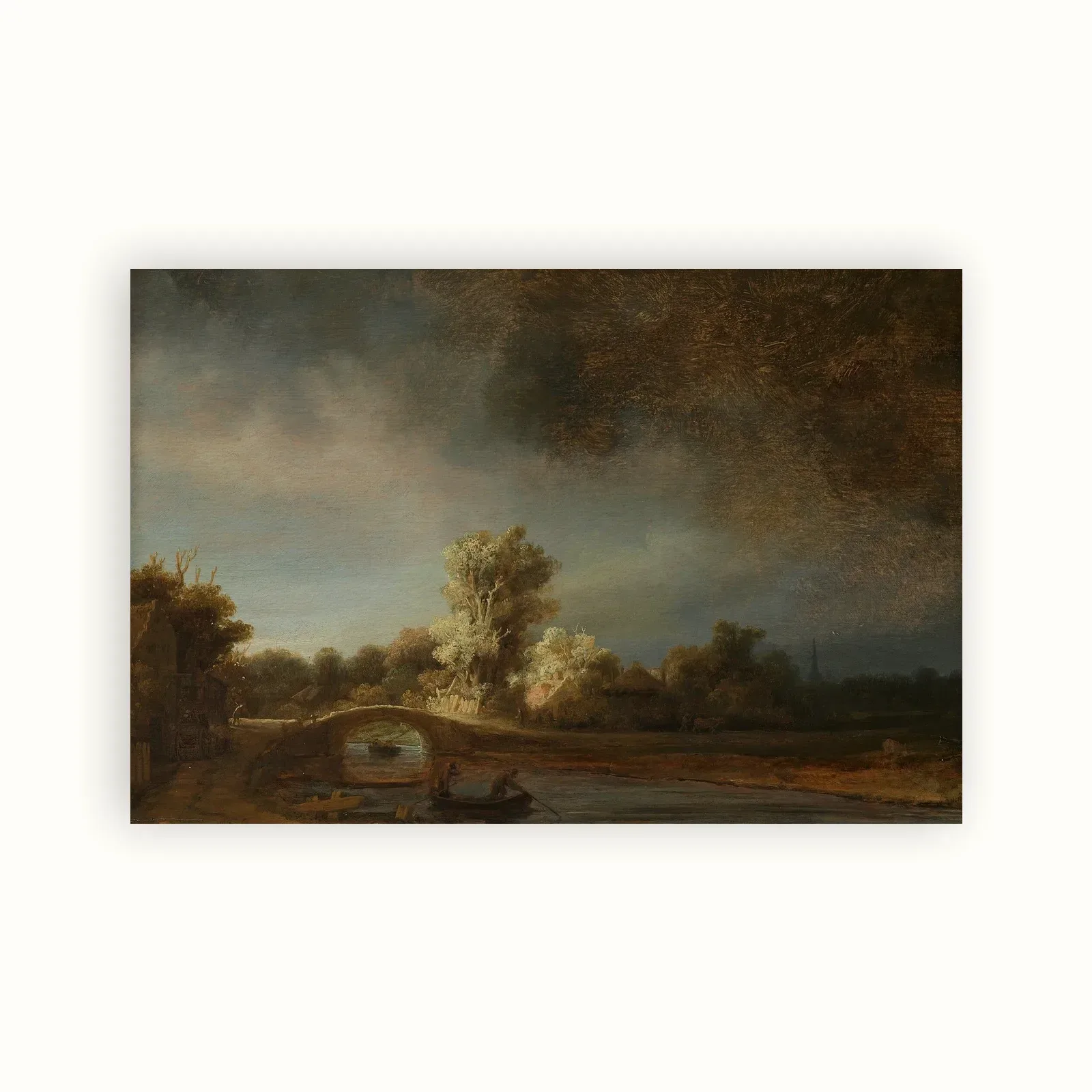 The Stone Bridge by Rembrandt, c. 1638: as a fine art print