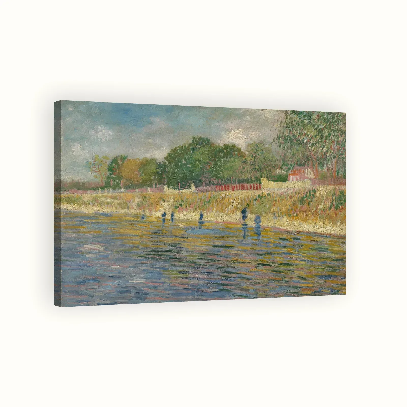 Bank of the Seine by Vincent van Gogh, 1887: Stretched canvas