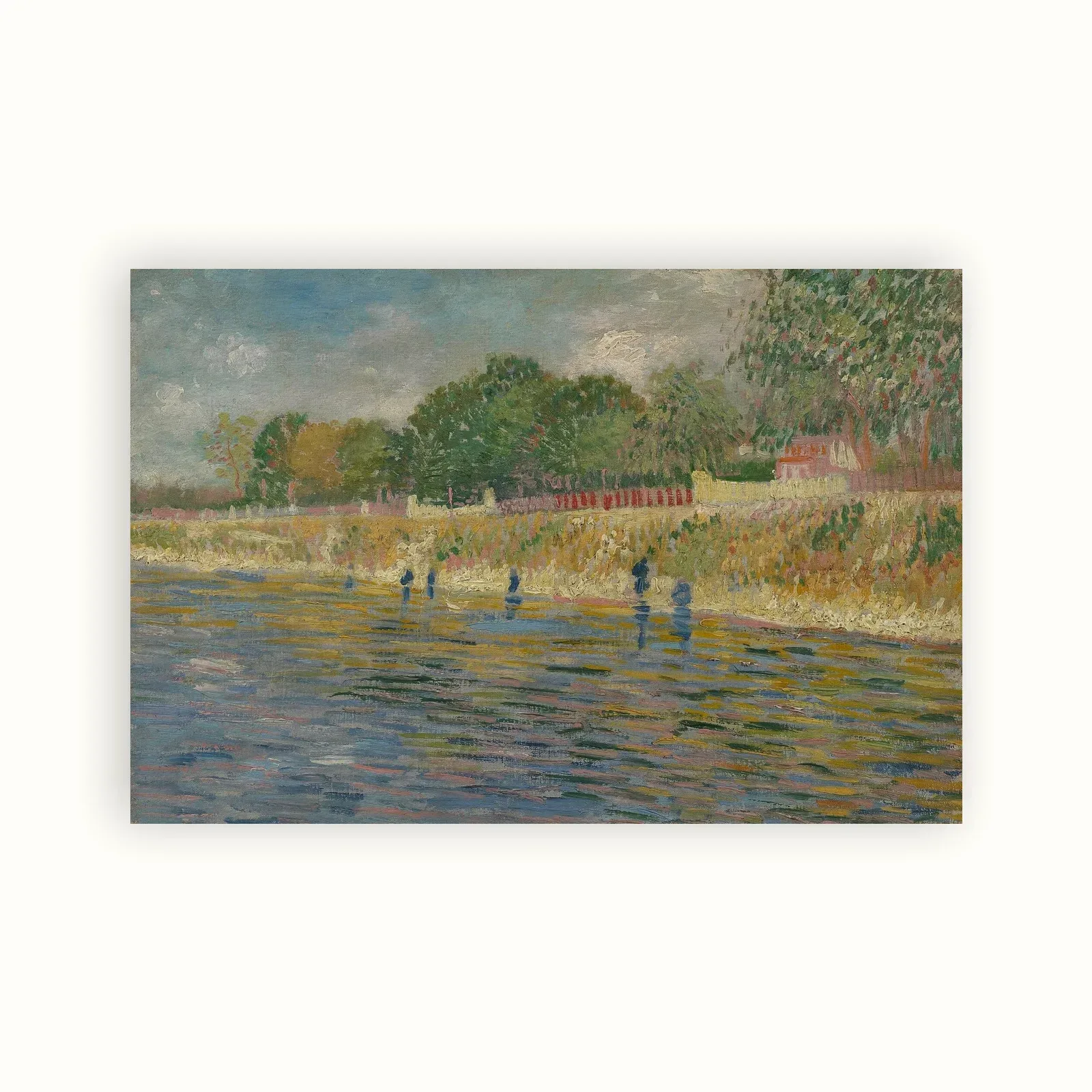 Bank of the Seine by Vincent van Gogh, 1887: as a fine art print
