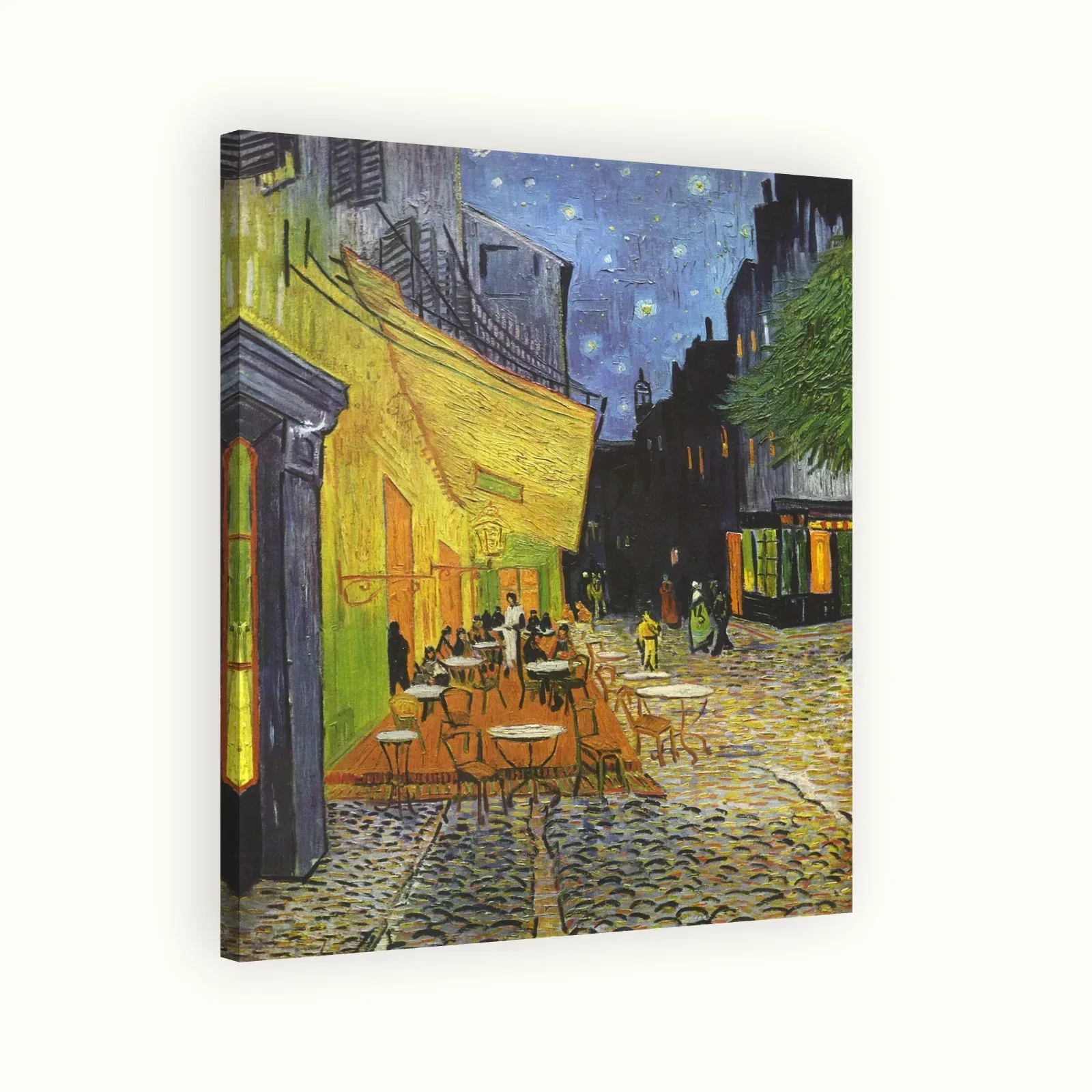 Café Terrace at Night by Vincent van Gogh, 1888: Stretched canvas